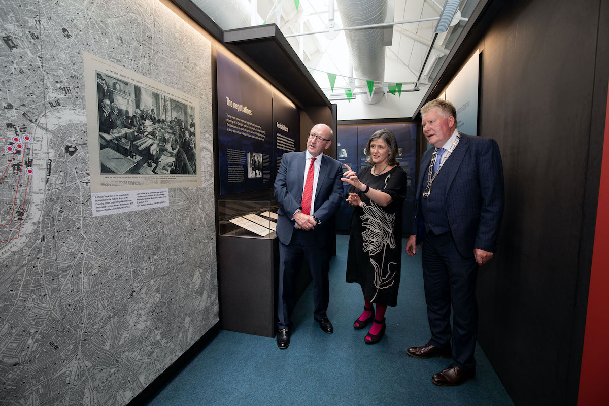 National Archives Treaty Exhibition - Pictured at Istabraq Hall are Deputy Mayor of Limerick City and County, Cllr. Tom Ruddle and Zoe Reid, National Archives of Ireland. Picture: Alan Place