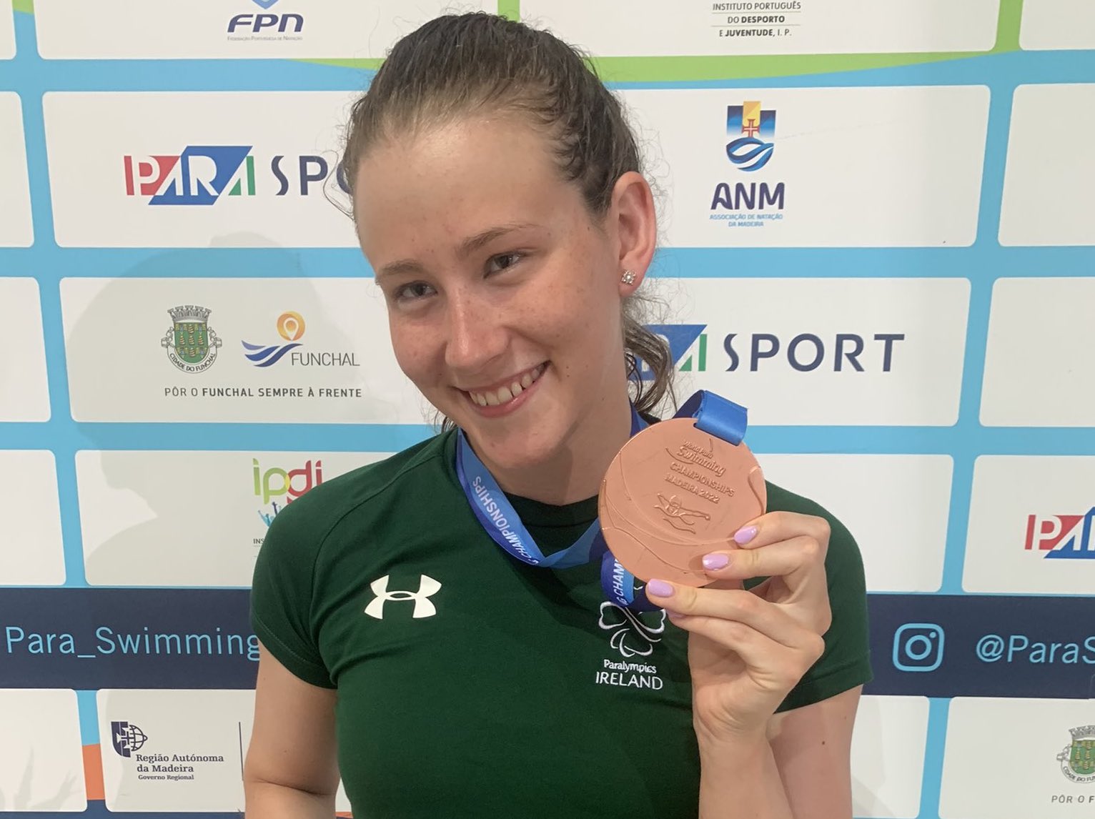 Swimmer Roisin Ni Riain has won bronze at the World Para Swimming Championships in Madeira, Portugal on Sunday.