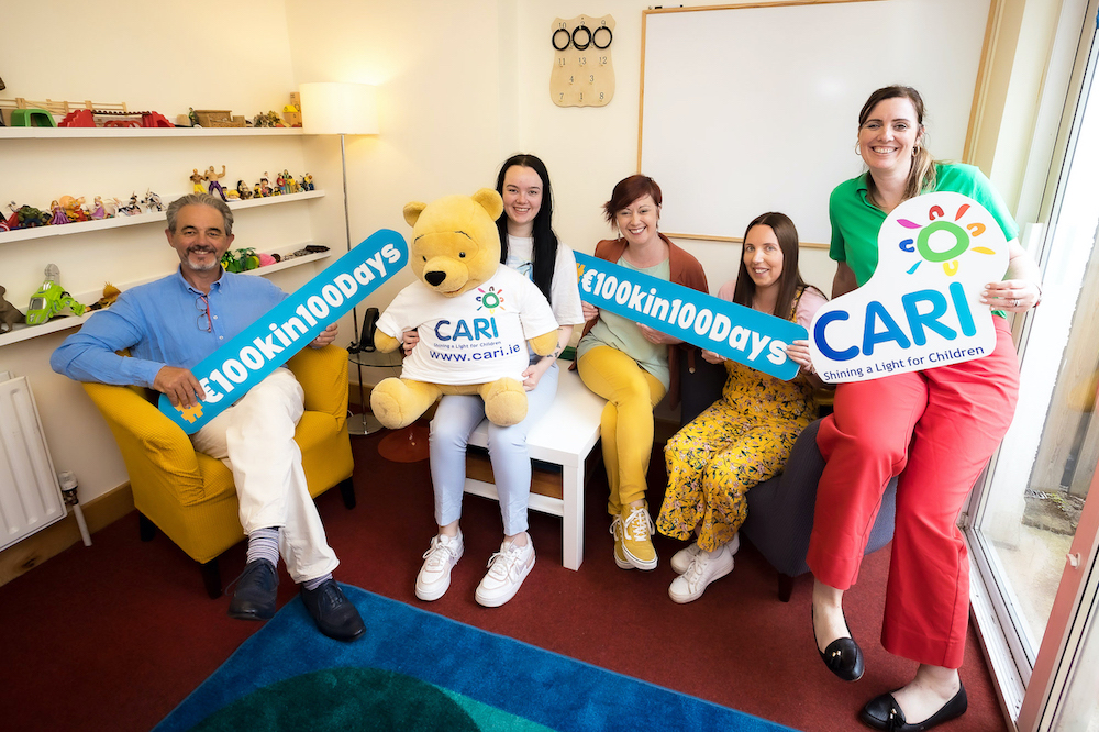 CARI funding appeal - Colm O'Brien, Anna Chappell, Caoilainn Stafford, Emer O'Neill and Emma Walsh at the launch of CARI’s fundraising appeal