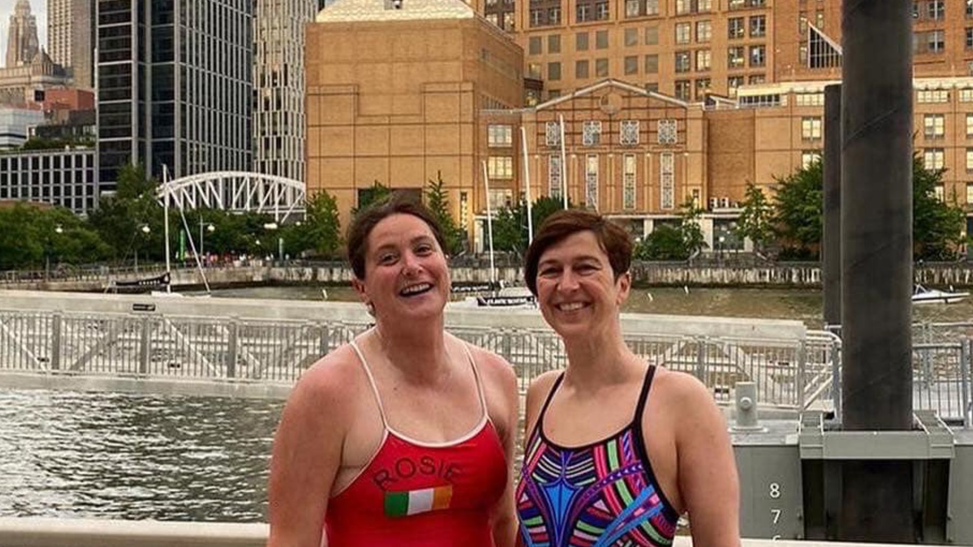 Rosie Foley New York swim saw the Killaloe woman circumnavigate New York alongside her best friend Andrea Newport.