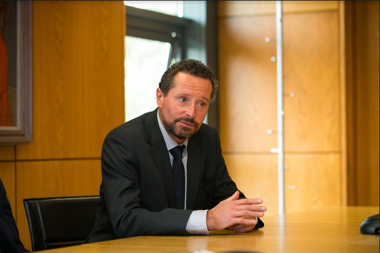 Professor Gavin Walker - MEP for Ireland South and leader of Fine Gael in the European Parliament, Sean Kelly visits the University of Limerick. Pictured at the visit was Prof. Gavin Walker, Principal Investigator PMTC, Co-Director SSPC. Photo: Oisin McHugh True Media.