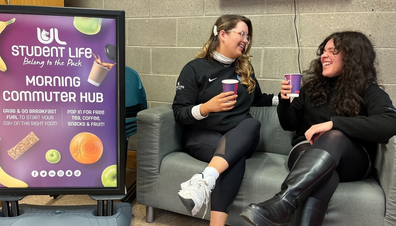 UL commuter hub is offering students a place to shelter and chat, with free tea, coffee, and breakfast fuel to enjoy before they start their day.