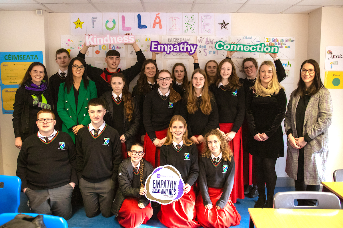 Gaelcholáiste Luimnigh is Limerick’s first recipient of a Narrative 4 Empathy School Award, a national award for secondary school