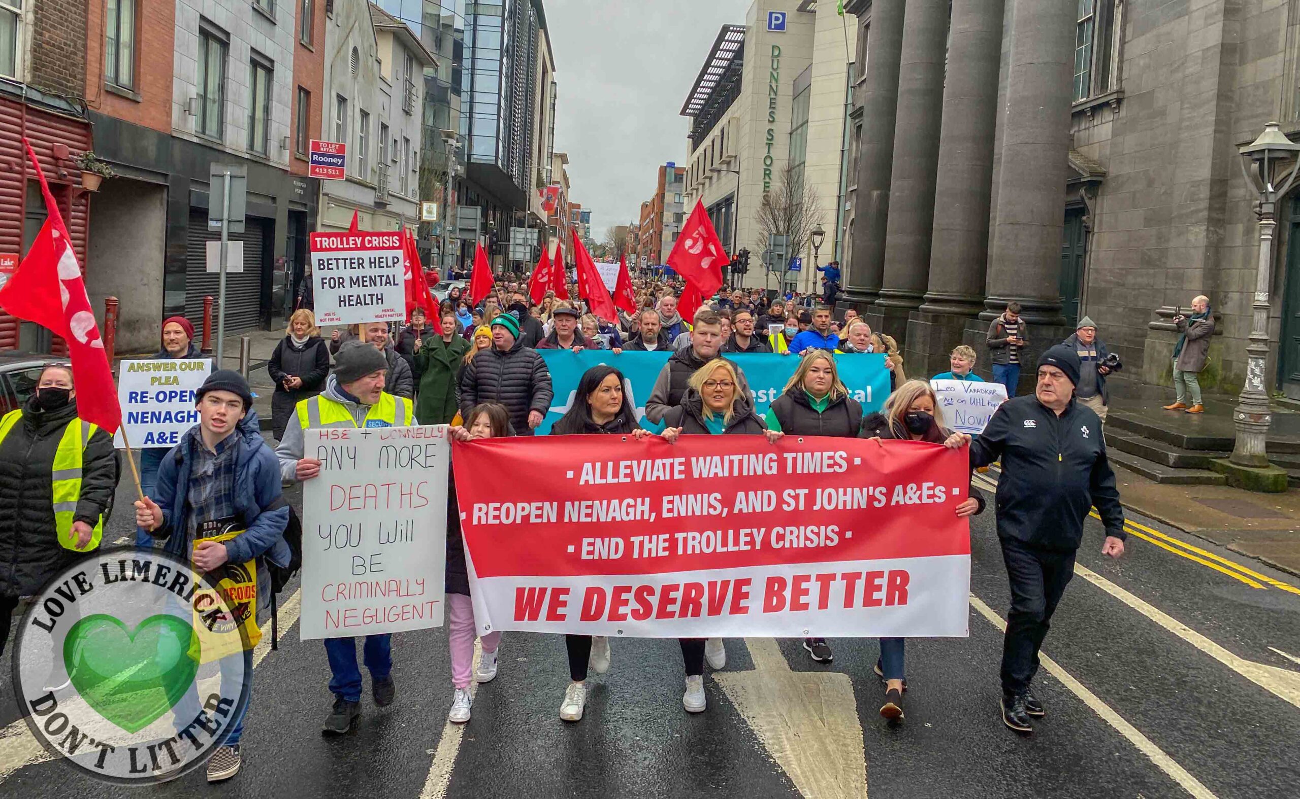 March for Limerick! Thousands march through Limerick city for UHL protest