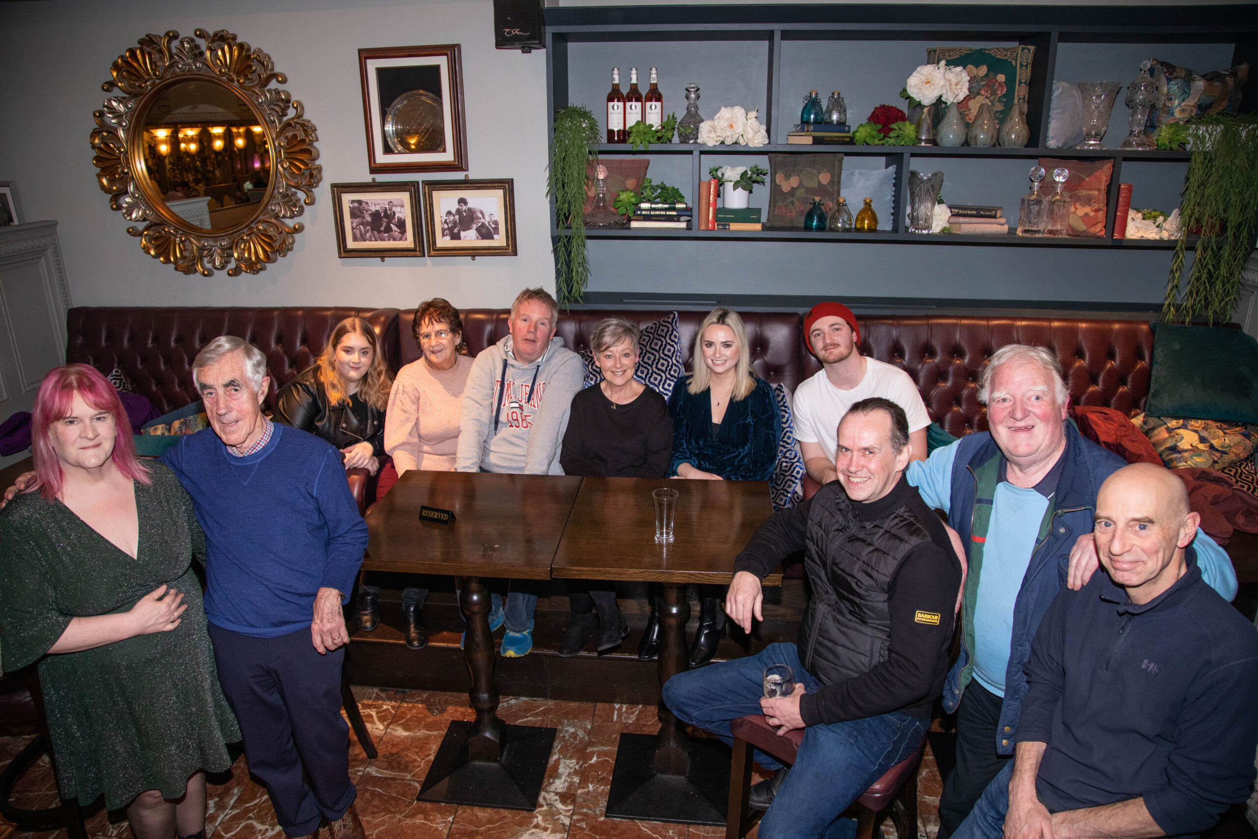 Some of the Torch Players cast and crew at the launch of Torch Players new production SIVE in Souths Bar running for 5 performances at Belltable from March 7-11. Photographer_ Stuart Mackey