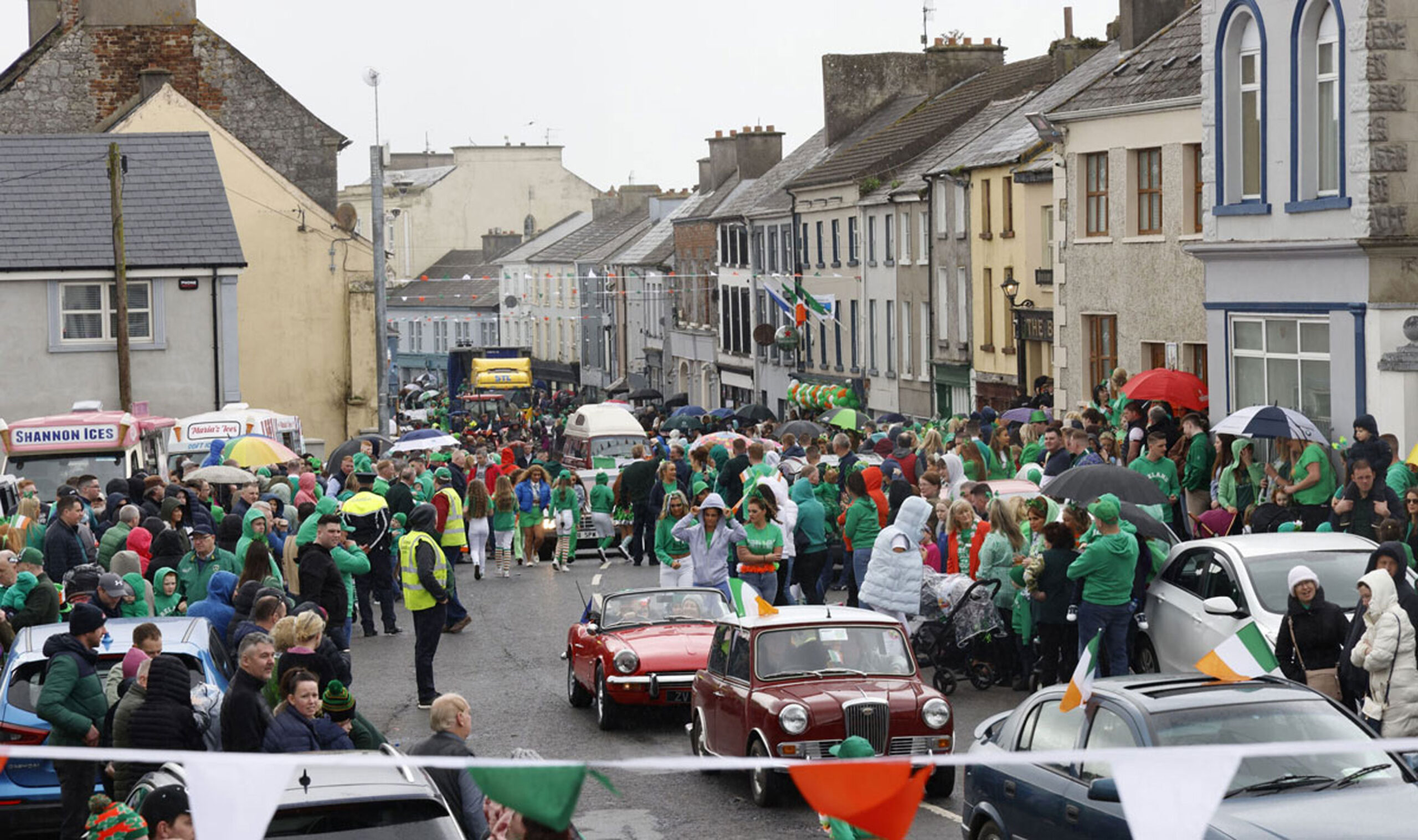 Led by all-Ireland Niall McInerney Cup winners, Coláiste na Trócaire, Rathkeale's St Patrick's Day Parade attracted thousands to celebrate the day