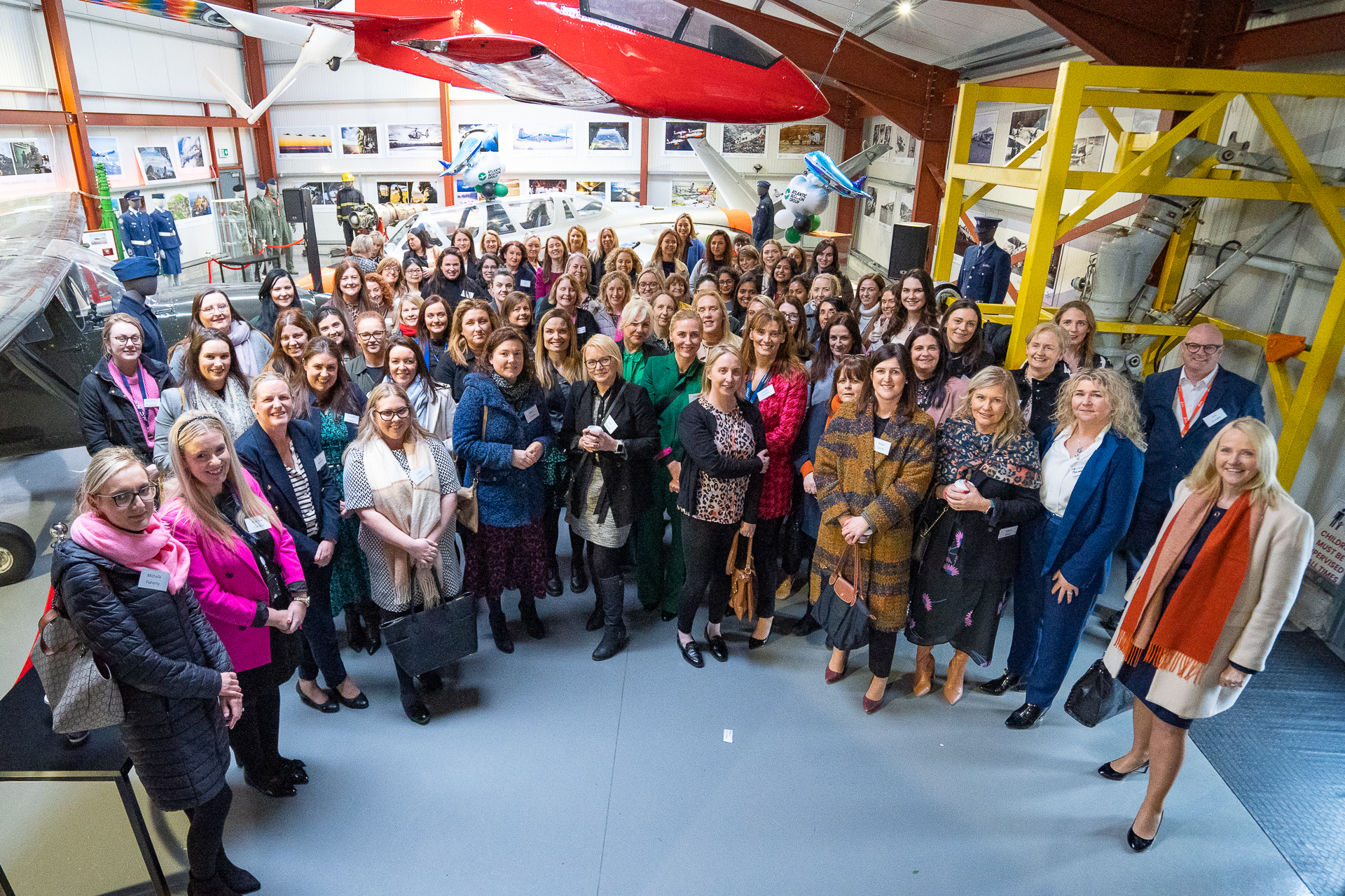 Pictured at the Shannon Aviation Museum are some of the attendees of the inaugural Women in Aviation Midwest networking event.
