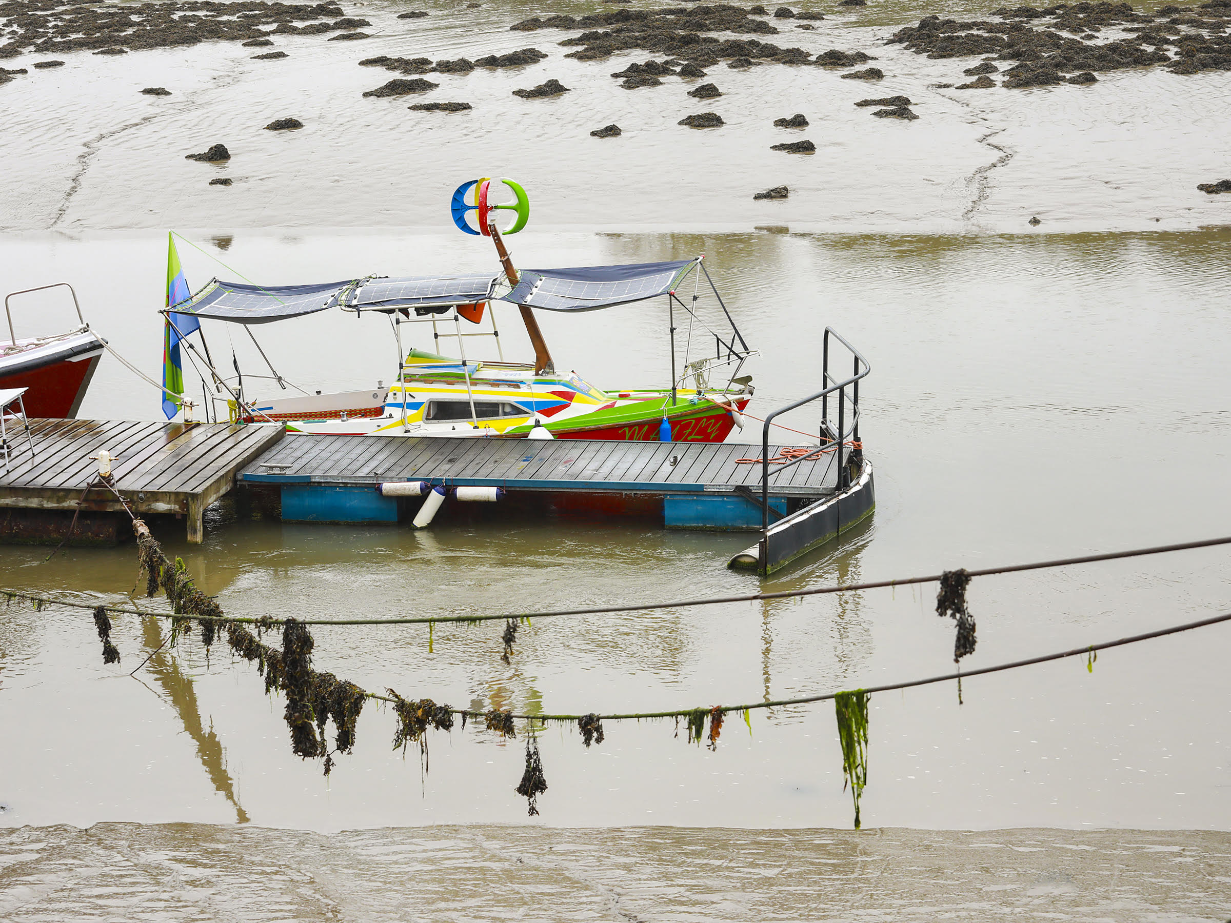 The Eco Showboat Mayfly launched from Askeaton
