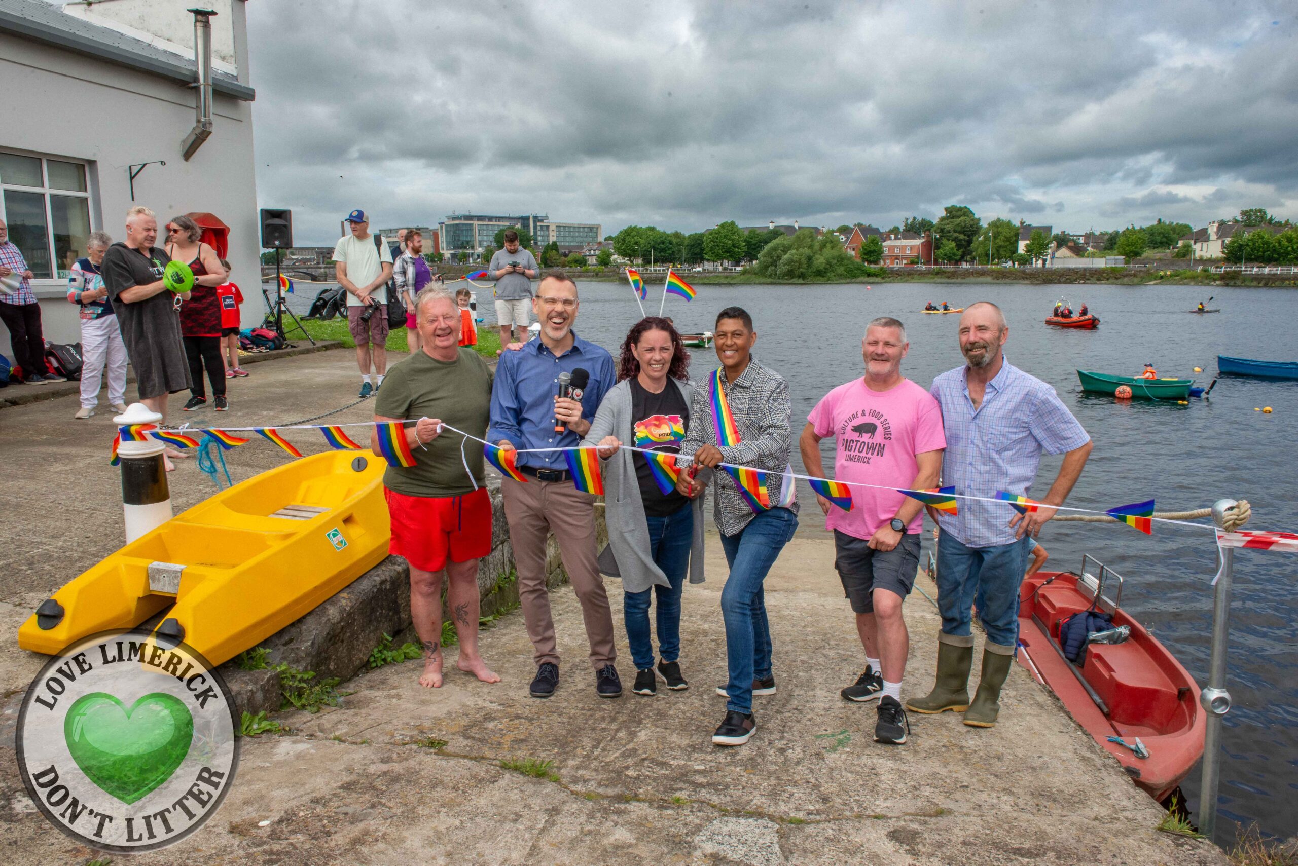 Limerick Pride Rainbow River Swim Parade at the the Curraghgour Boat Club marked the 30 year anniversary of decriminalisation of homosexuality in Ireland on June 24, 2023. Picture: Olena Oleksienko/ilovelimerick