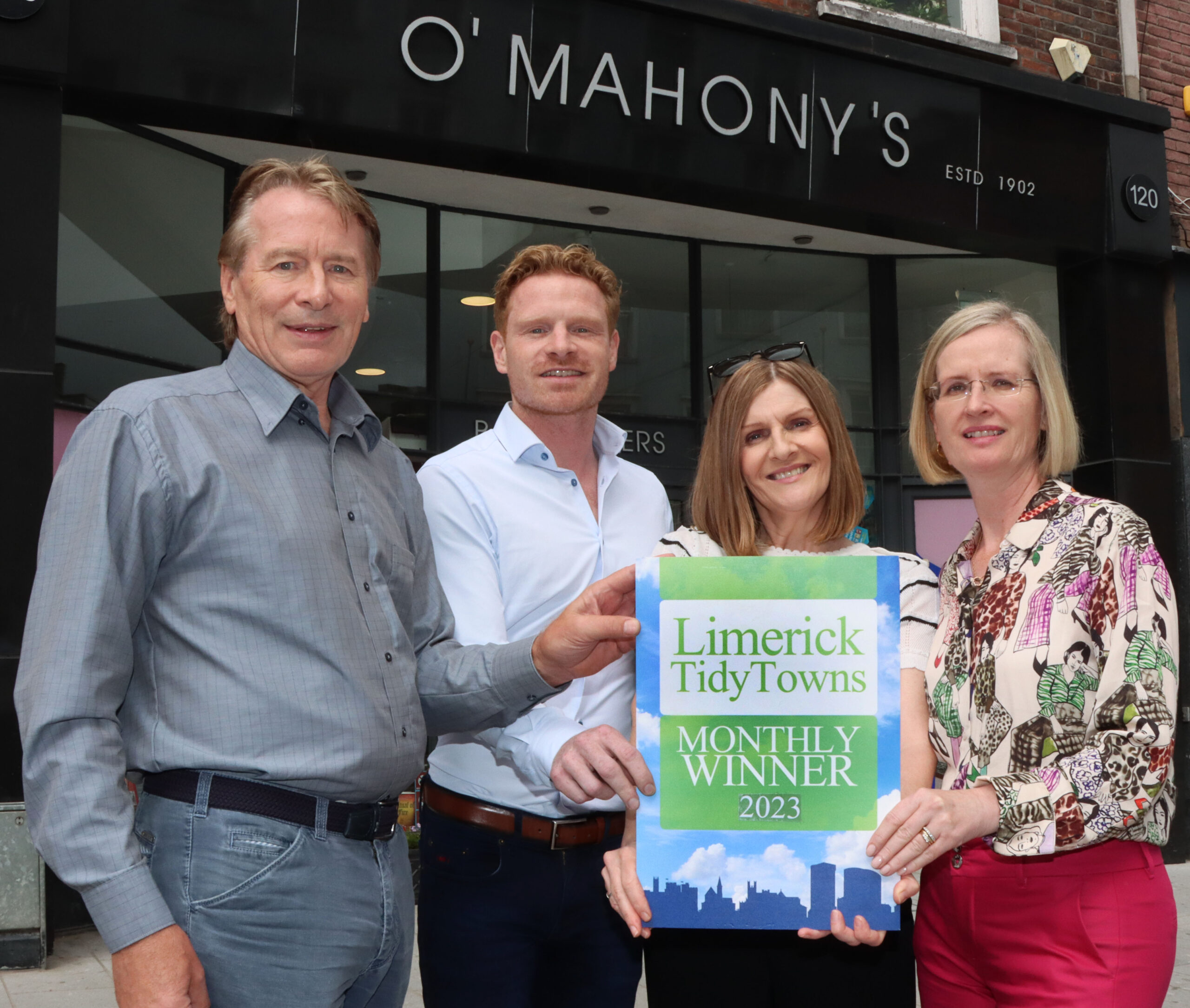 O Mahonys Booksellers win Limerick City Tidy Towns Bi-Monthly Award for July-August 2023