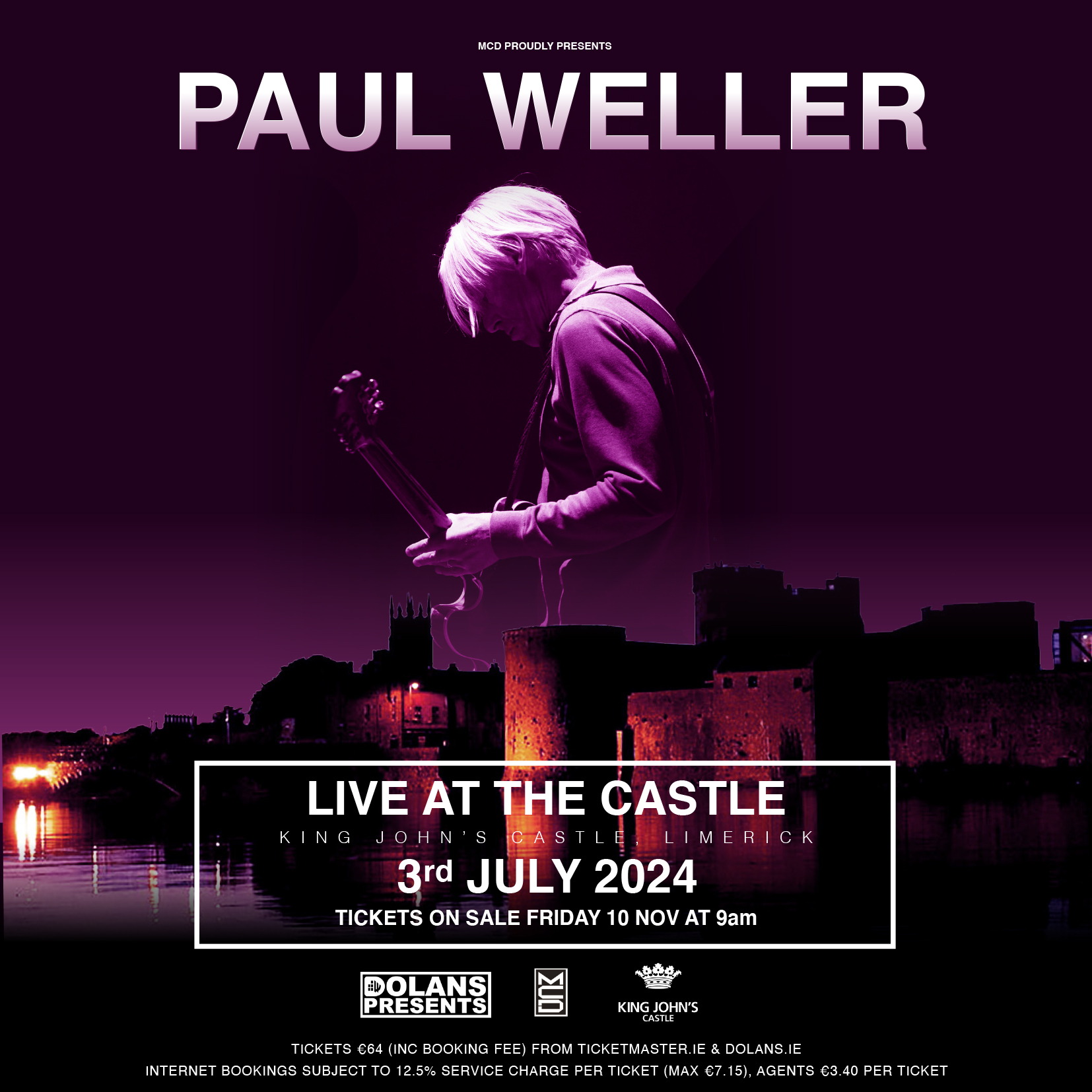 Paul Weller Limerick concert announced for King John's Castle