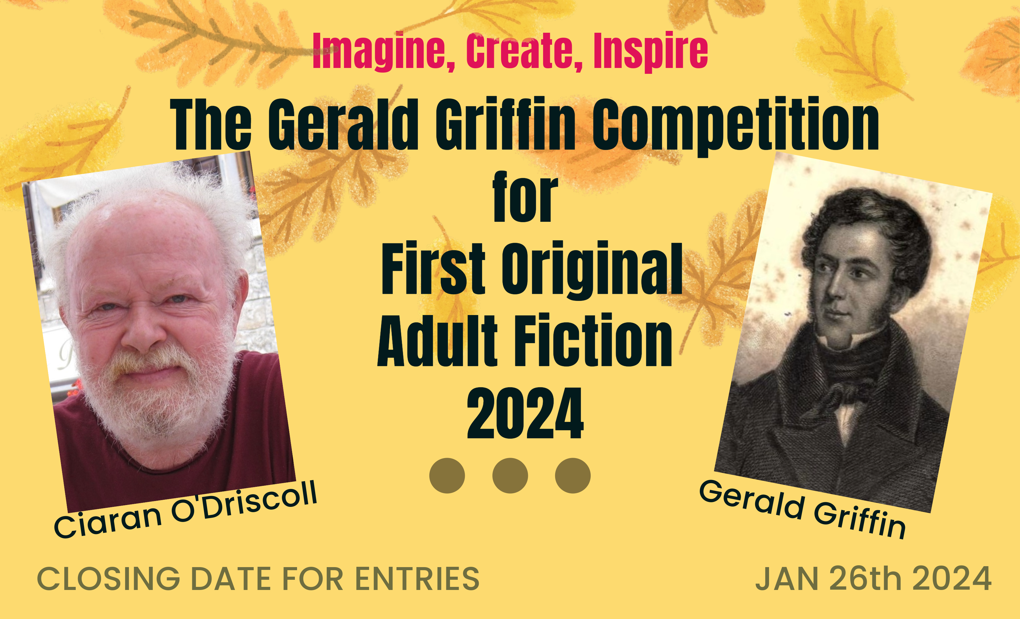 Gerald Griffin Competition for First Original Adult Fiction 2024 has been launched