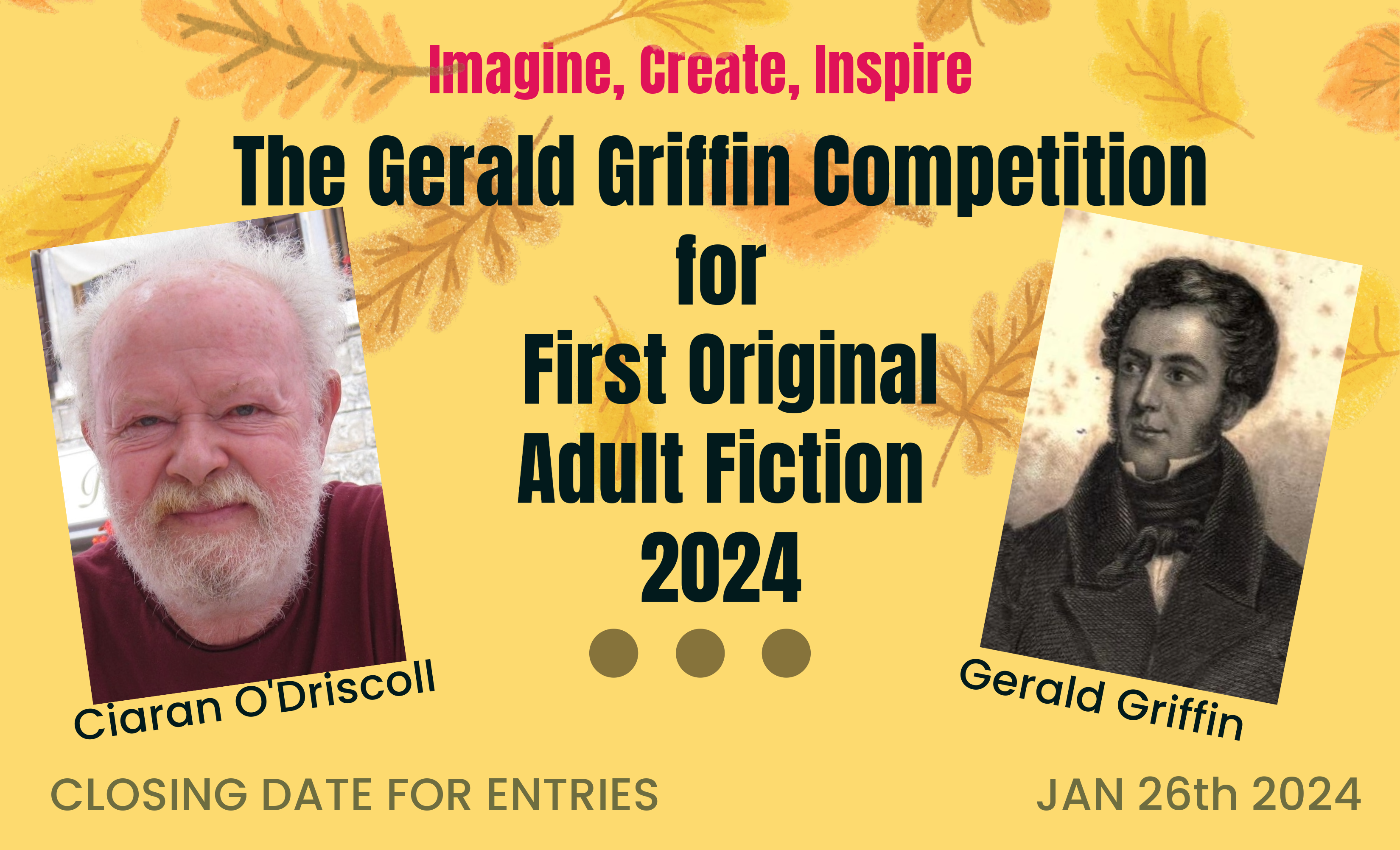 Gerald Griffin Competition for First Original Adult Fiction 2024 has been launched