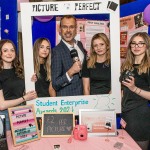 Pictured at the 2024 Limerick Student Enterprise Awards Final at the Castletroy Park Hotel on March 14, 2024 was Richard Lynch, I Love Limerick pictured with Coláiste Chiaráin students who entered with their project 'Picture Perfect'. Picture: Olena Oleksienko/ilovelimerick