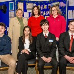Pictured at the 2024 Limerick Student Enterprise Awards Final at the Castletroy Park Hotel on March 14, 2024 were Hazelwood College teachers Ciara Broderick, Margaret Griffin, and Michelle Herbert (back) pictured with their students (front). Picture: Olena Oleksienko/ilovelimerick