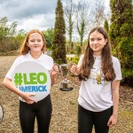 Pictured at the 2024 Limerick Student Enterprise Awards Final at the Castletroy Park Hotel on March 14, 2024 were Gaelcholaiste Ui Chonba students Isis Cacciaguerra and Nell McMahon who came 1st place in the Junior Category for their project 'Baile Do Bheacha', a small shelter for bees, and will move on to the Student Enterprise Programme National Finals, taking place at Croke Park in Dublin on May 9th, 2024. Picture: Olena Oleksienko/ilovelimerick