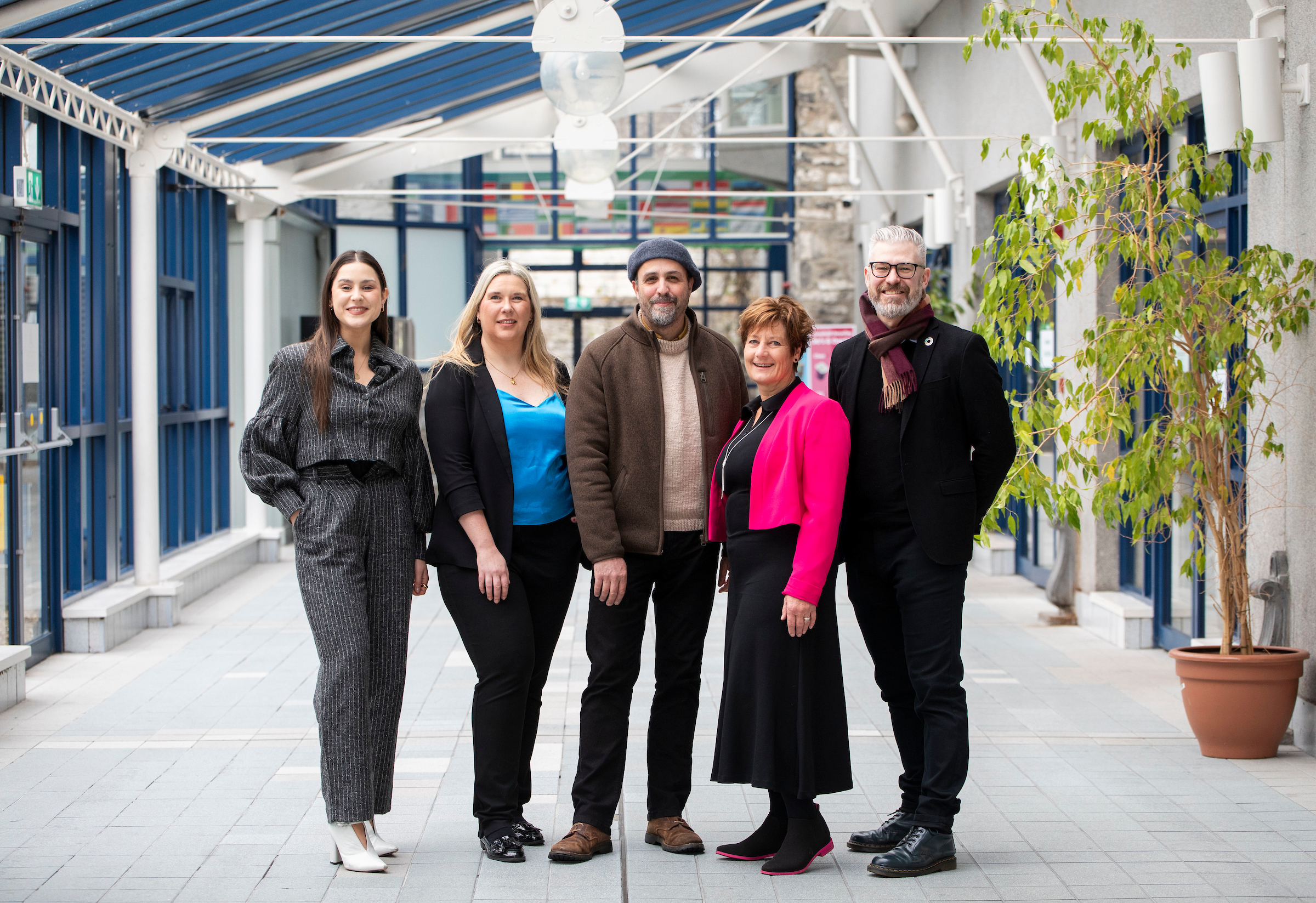 23.02.24 Pictured at the Culture & Climate Action Conference, Istabraqhall, Limerick were, MC Jo Lineman, Editor of Climate Magazine, Sunday Times, Dr. Cara Augustenborg, Assistant Professor in Environmental Policy, UCD, Eoghan Daltun, Sculpture Conservator, a High Nature Value Farmer and Rewilder, Jill Cousins, The Hunt Museum and Dr. John Morrissey, MIC. Picture: Alan Place.