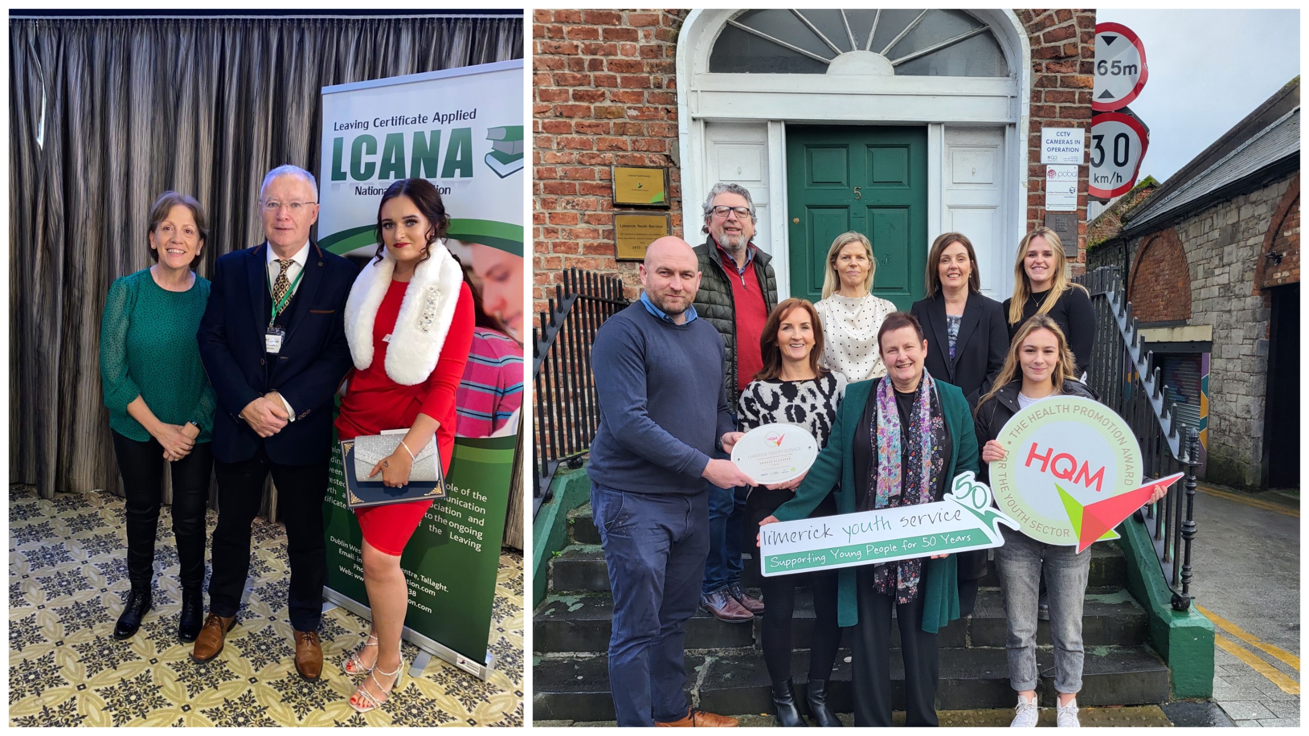 Limerick Youth Service celebrates double award win as Erica O’Donoghue receives the Feargal Quinn Award and the group achieve Bronze HQ Mark