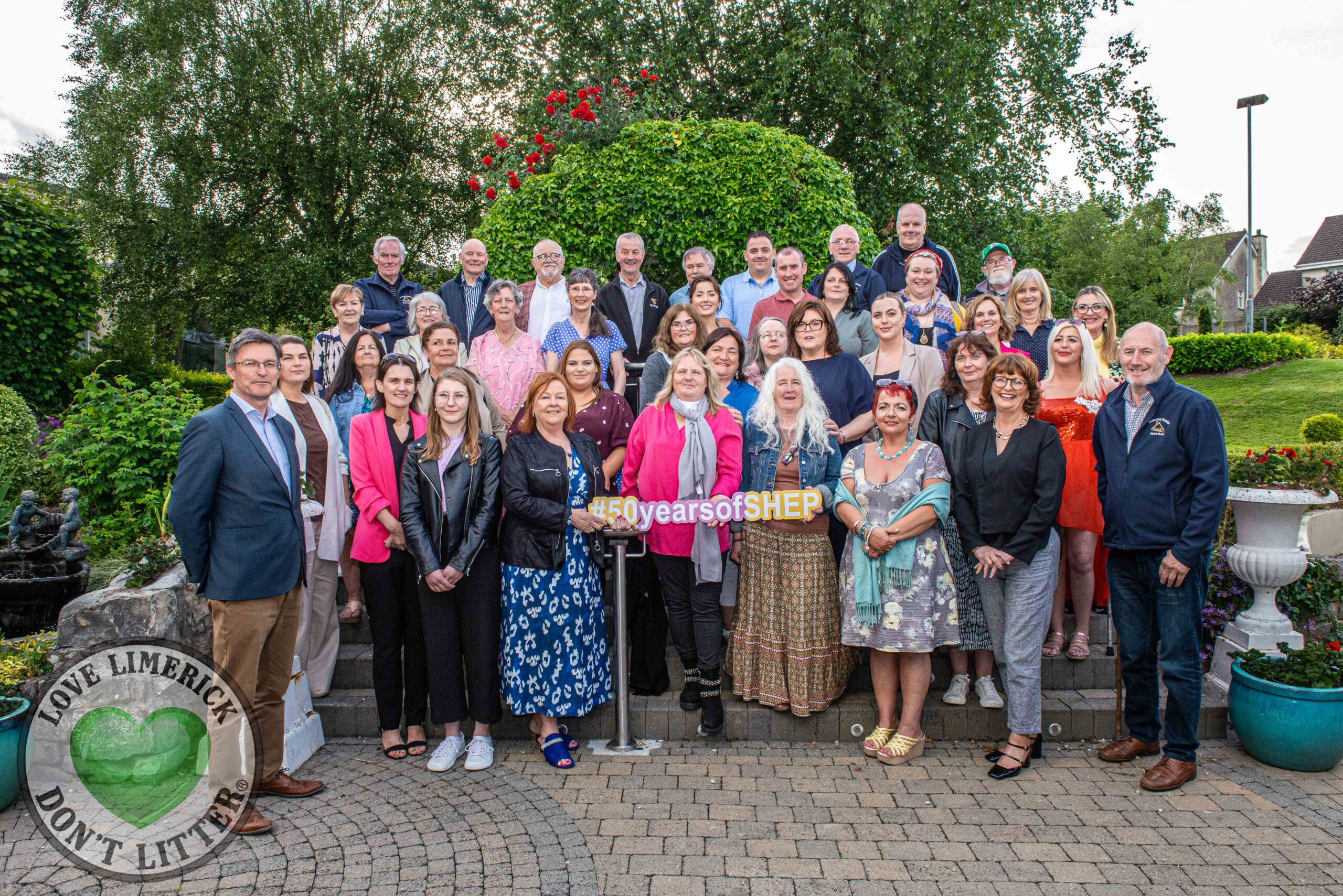 The Social Health and Education Project (SHEP) celebrated its 50th anniversary and 15 years in Limerick with a graduation ceremony at The Greenhills Hotel on Wednesday, June 5, 2024. Pictured are the graduates with SHEP staff and supporters from the Mid-West Regional Drug and Alcohol Forum (MWRDAF) and Limerick and Clare ETB. Picture: Olena Oleksienko/ilovelimerick