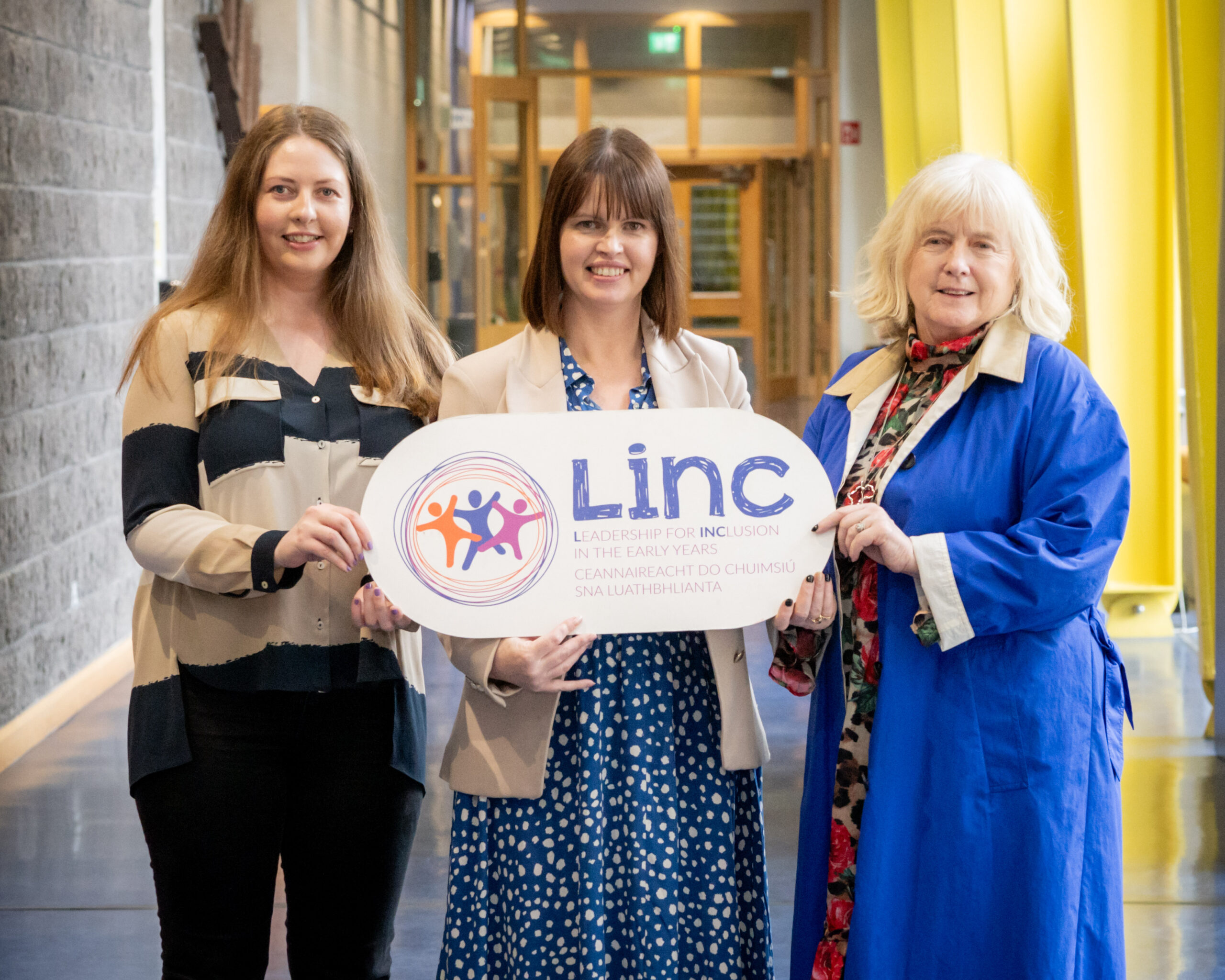 Dr. Linda Kelly – LINC Programme Researcher, Shirley Heaney - National Coordinator of the LINC Programme & Prof. Emer Ring - Dean of Early Childhood and Teacher Education at Mary Immaculate College pictured at the Launch of the Final Evaluation of Phase One of the LINC Programme 2016 - 2020 which took place at MIC Limerick. PRESS RELEASE Empowering Inclusive Practice through Continuing Professional Learning: The LINC Programme Evaluation Report highlights the positive role of the Inclusion Coordinator. The Leadership for Inclusion in the Early Years (LINC) Programme Consortium, comprising Mary Immaculate College, Early Childhood Ireland and Maynooth University – The Froebel Department of Primary and Early Childhood Education hosted the Launch of the Final Evaluation of Phase One of the Leadership for Inclusion in Early Years (LINC) Programme 2016-2020 on Thursday, June 6th 2024. Since its commencement in 2016, the LINC Programme has been at the forefront of supporting inclusive practice in early childhood settings, earning national recognition and numerous accolades. The release of the Final Evaluation of Phase One of the LINC Programme (2016-2020) Report reaffirms the programmes profound impact, underlining its crucial role in equipping Inclusion Coordinators (INCO’s) with the knowledge and skills necessary to create inclusive environments where all children can thrive. Pic: Don Moloney