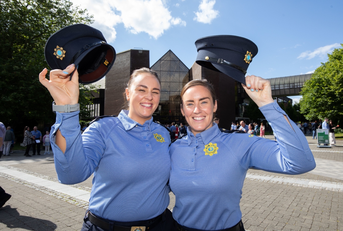 UL Summer Conferring Pictured at the UL conferring ceremony were Aoife Kavanagh and Kim Flood Picture: Alan Place