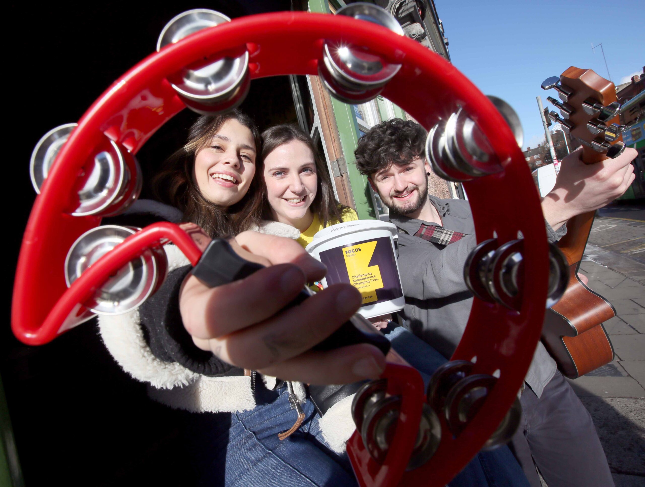 Pictured is Julia Smith (centre) from Focus Ireland and musicians Saibh Skelly and Sam Clifford launching The Big Busk for Focus Ireland with Today FM which takes place nationwide on March 7. Ireland's musicians, choirs, buskers, community groups and schools are encouraged to sign up for a Focus Ireland Big Busk event in Cork, Dublin, Galway or Limerick, or host your own busk and raise vital funds to help end homelessness. Tune in to Today FM to support Focus Ireland and donate to vote for Ireland's Next Big Busker. For more info or to get involved go to focusireland.ie. PHOTO: Mark Stedman