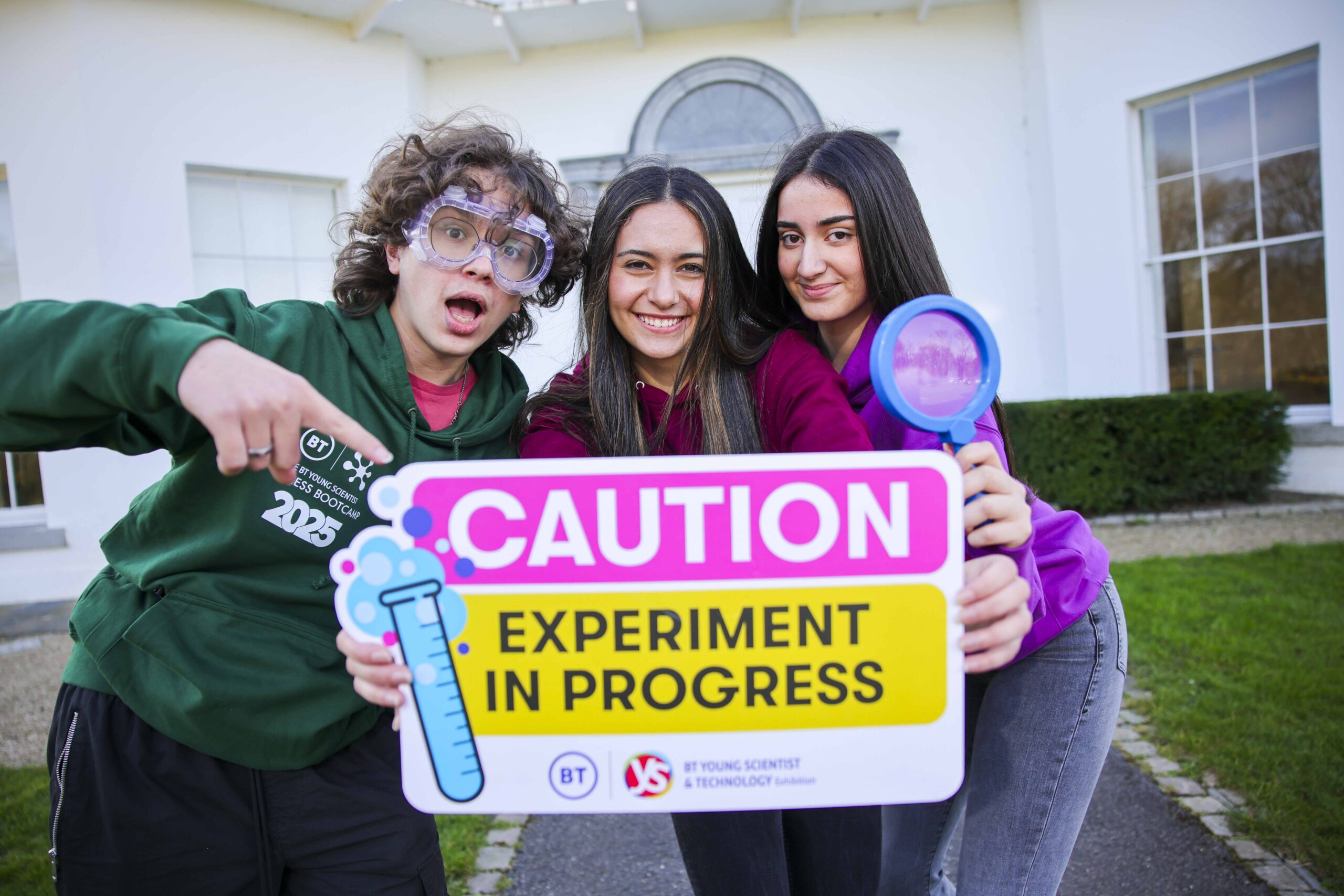 BT Bootcamp 2025 Limerick, Miles Bueno, Colaiste Chiarain, Danijela Muzdeka, Coláiste Nano Nagle and Sara dos Santos Lemos, Colaiste Nano Nagle Photo Chris Bellew / Fennell Photography 2025