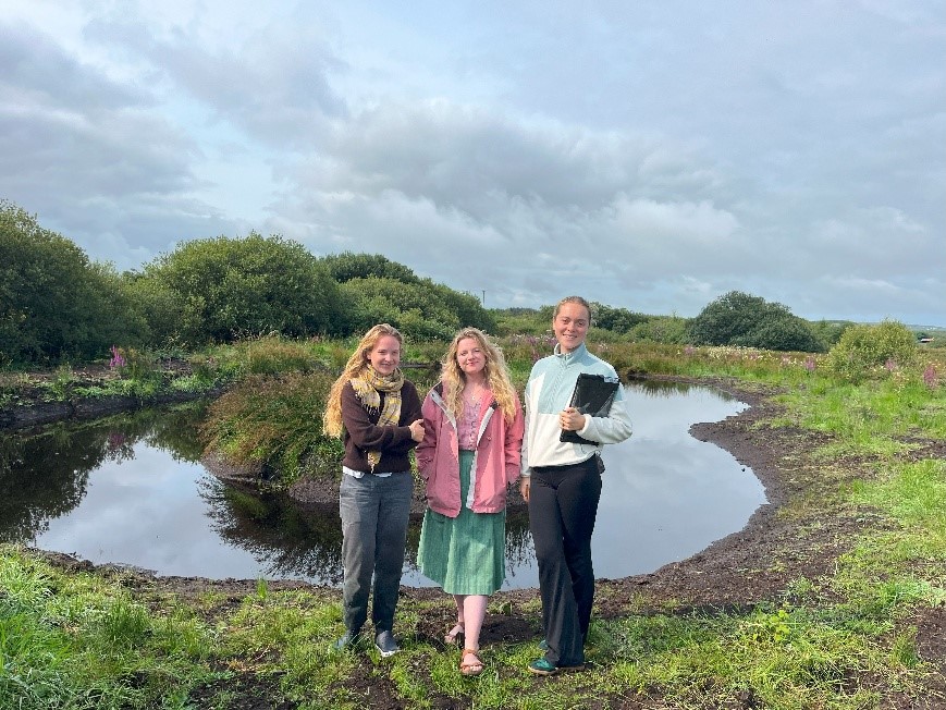 urrenbeo Trust team team on a monitoring visit to a Hare’s Corner pond at Kilfenora, Co.Clare (Image credit: Burrenbeo Trust) the hare's corner