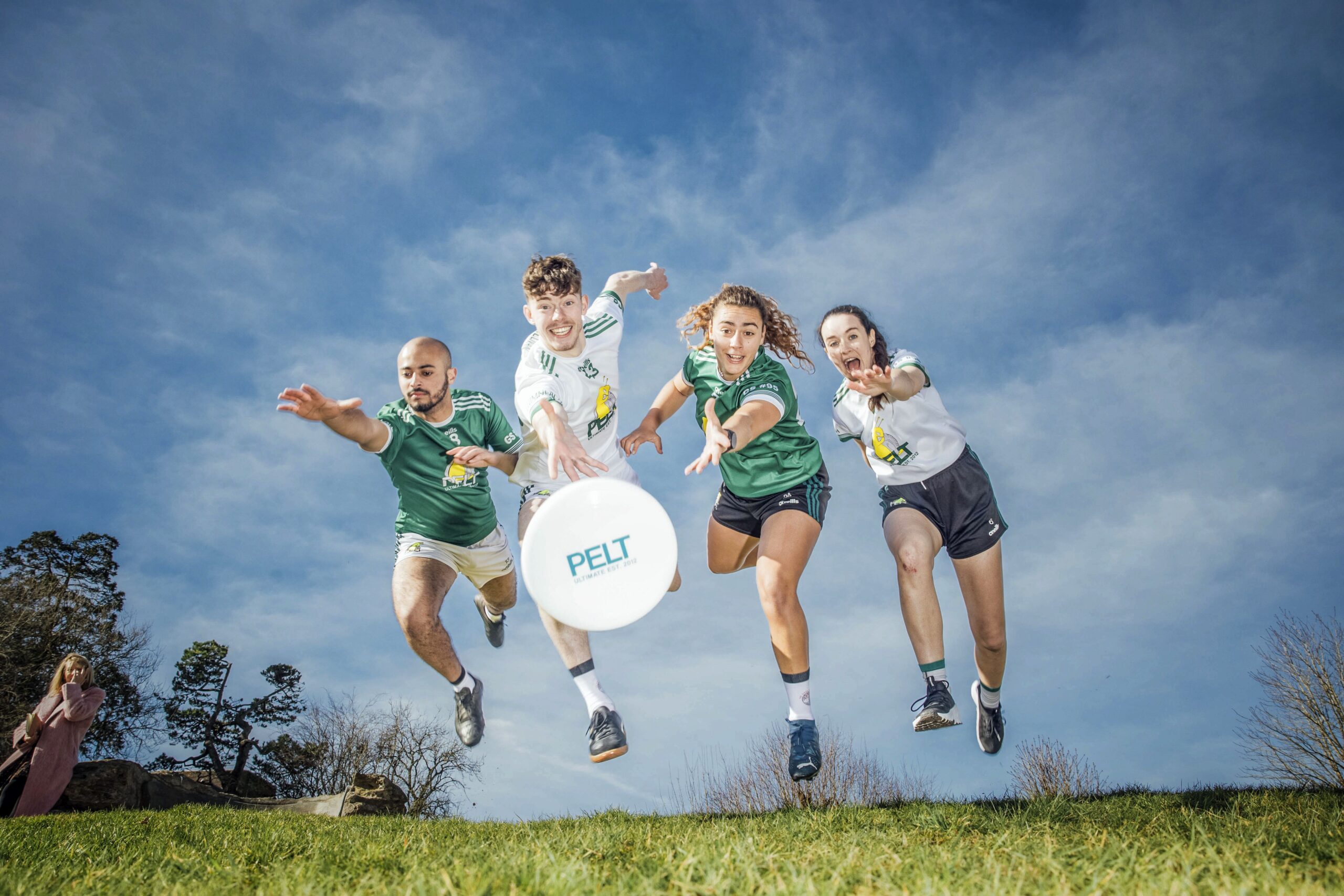 No Repro Fee Irish players Cian Hypolite, Darragh O Sullivan , Vittoria Rainusso and Aoife McAllister pictured at the launch of Limerick being announced as the host city for the WFDF 2026 World Ultimate Club Championships (WUCC) . The event, the largest Club Championship in the World Flying Disc Federation (WFDF) calendar, is expected to bring approximately 3,500 athletes and team staff from 48 countries to University of Limerick’s campus for an action-packed eight-day tournament. The event is estimated to be worth at least €3M to the local economy. Pic. Brian Arthur