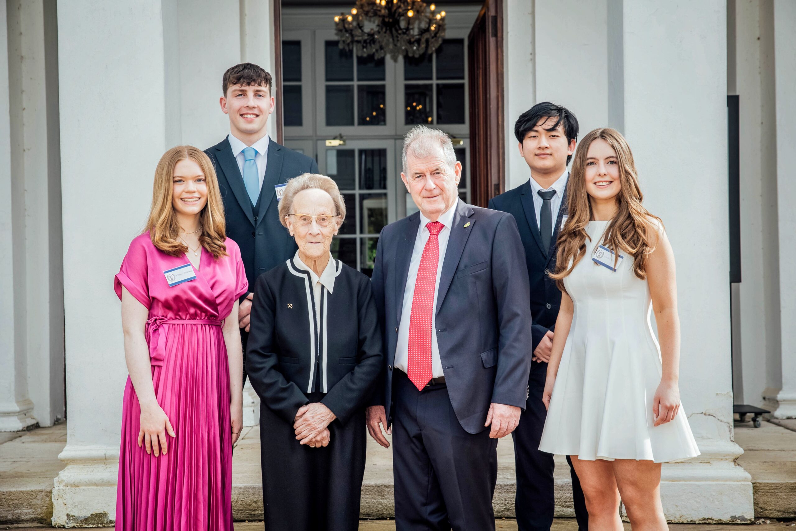 Jack Finn, Emer O’Connor, Rachel Kinane and Kelvin Gao, the Winners of an All Ireland Scholarship with Guest of Honour, Sr Agnes Fitzgerald of Cuan Mhuire, Bruree, Limerick and Sponsor, JP McManus at an awards ceremony in University of Limerick, Friday 25th April. The All Ireland Scholarships provide financial support to gifted students pursuing third-level education. Each year, 125 scholarships are awarded across the 32 counties of Ireland. For more information, visit allirelandscholarships.com. Pic. Brian Arthur