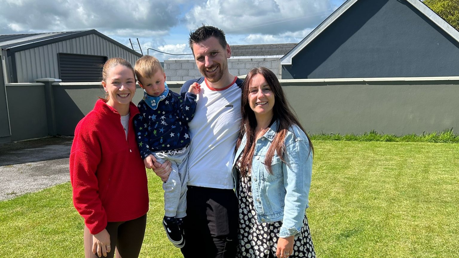 Jack and Jill Nurse Emma Barry pictured with Rachel and Paul Moloney and their son Rian 3 who is supported by the charity