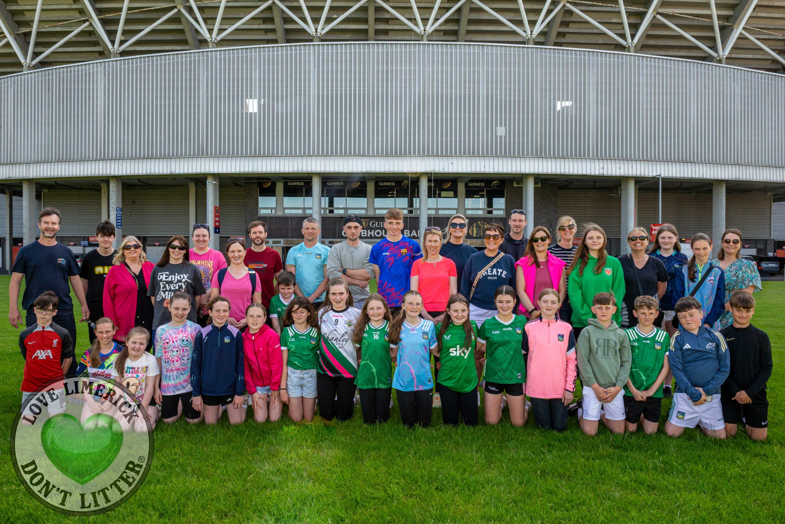 Pupils, parents, teachers and past pupils took to the dizzy heights of Thomond Park today, Friday June 20th to raise funds for Glin’s national school, St. Fergus NS. Picture: Olena Oleksienko/ilovelimerick St Fergus NS Glin