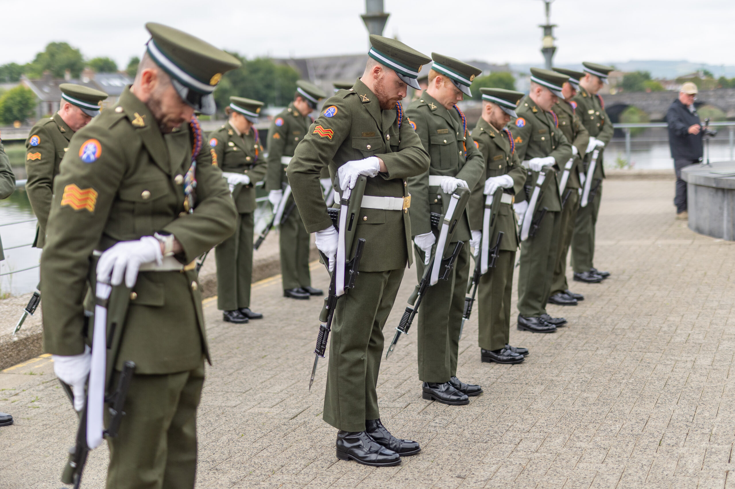 Soldiers from the 12th Infantry Battalion, Limerick, were pictured at the National Day of Commemoration Ceremony on the grounds of Limerick City and Cunty Buildings, at Merchant's Quay, Limerick