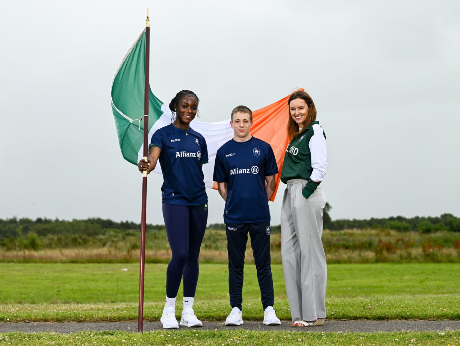 Dooneen AC sprinter, Destiny Lawal had the honour of flying the flag for Ireland at the opening ceremony of the 2025 European Youth Olympic Festival