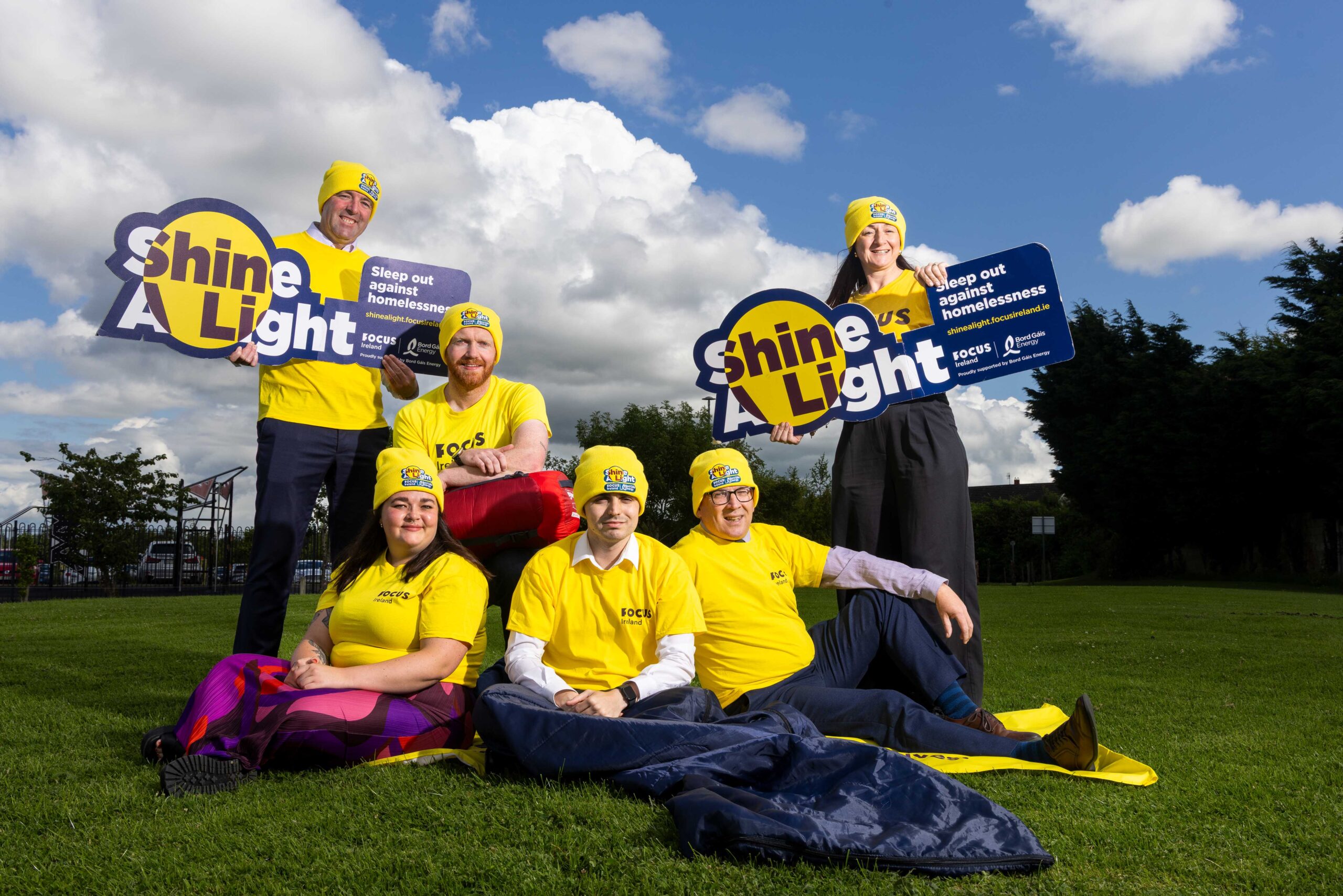 Brian O'Leary, Crescent Shopping Centre Manager; Leah Melling, PRO of the organising committee; Cian Dalton, Community Fundraising Officer, Focus Ireland, Focus Ireland LEAP Ambassador James Flanagan; Alec Morrissey, Chairperson of the organising committee, and Lorraine Toner, Head of Community Fundraising at Focus Ireland, pictured at the launch of the Limerick Shine A Light Community Sleepout in the Crescent Shopping Centre, Limerick. The Sleep Out will take place on Friday, 10th October in the Crescent Shopping Centre carpark and the committee are inviting all those interested to attend and sleep out on the night to raise vital funds for Focus Ireland services for those experiencing homelessness. Picture: Michael O'Sullivan / OSM PHOTO
