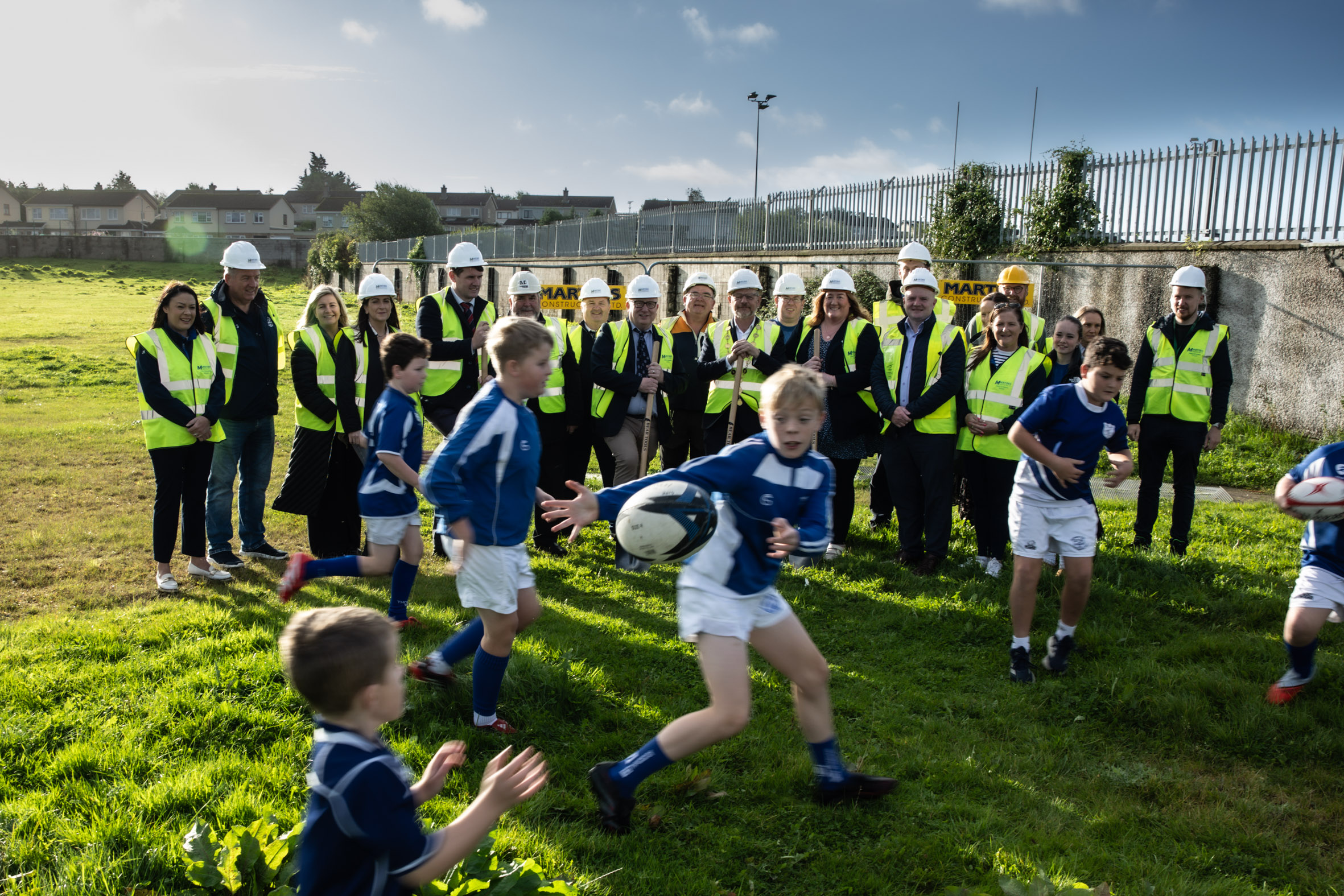 Thomond RFC Extension to Club grounds., Mayor of Limerick City and County, John Moran, Cllr Frankie Daly, Thonond RFC President, Michelle Copley, Eddie Hughes, Thomond RFC, Martin Loughnane, Martins Construction, Declan White, Regeneration with members of Limerick City and County Council, Martins Construction, Thomond RFC members turn the sod on the new club extension of ites grounds. Picture: Keith Wiseman