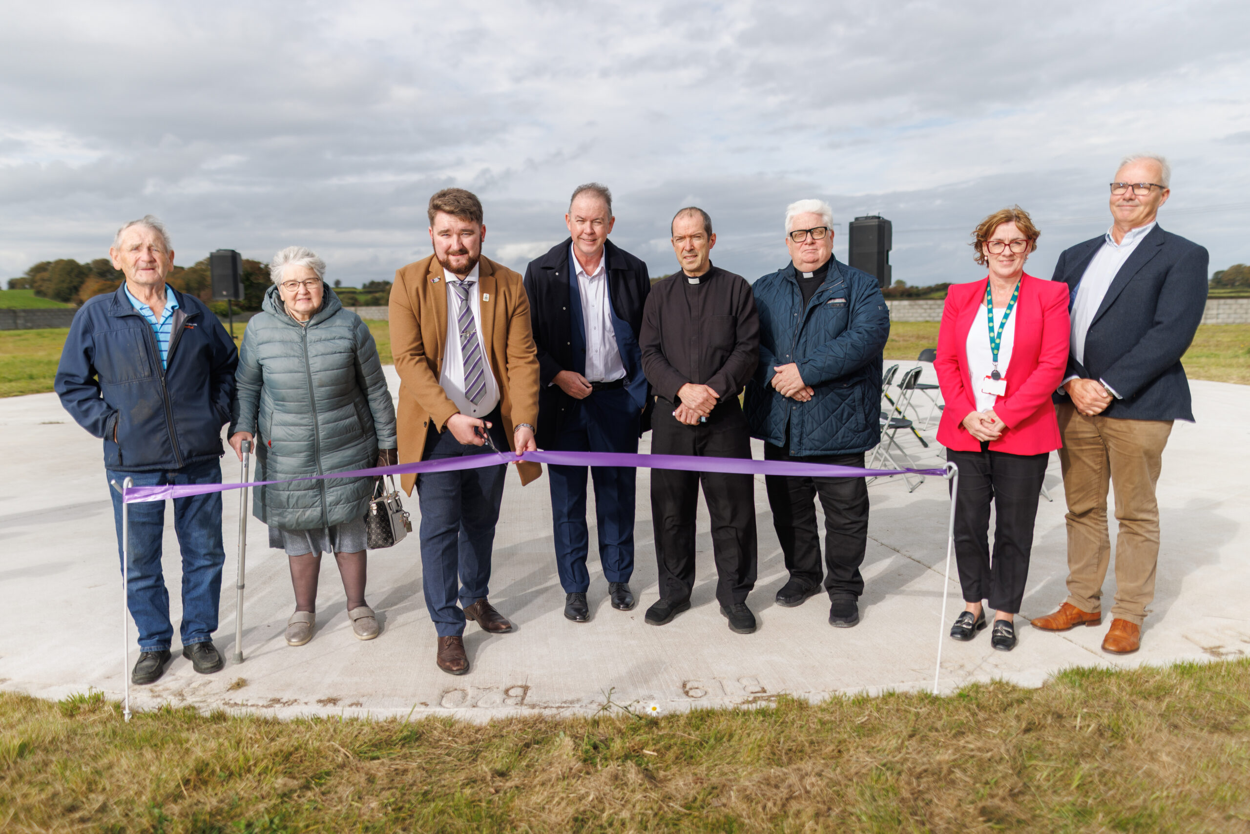 Patsy McCarthy, Breda Kelly, Councillor Tommy Hartigan, Aidan Finn, Senior Engineer, Fr. John Mockler, Canon Kevin O'Brien, Carmel Lynch, Senior Executive Engineer, and Brian Henry, Senior Executive Technician, were pictured at the opening of Reilig Mhuire Askeaton Burial Ground Extension, Askeaton