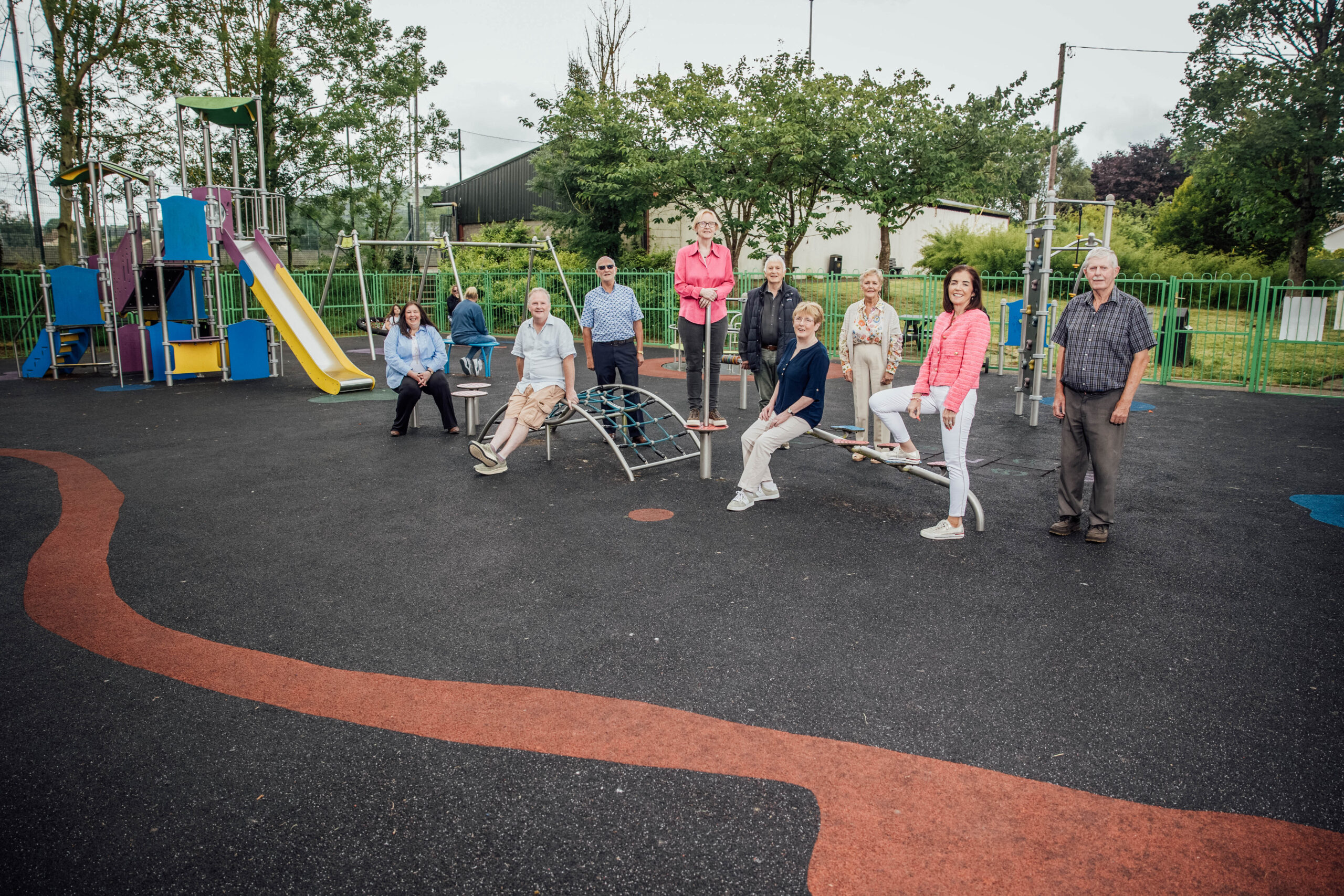 Pallasgreen Templebraden Community Council accompanied by Community Finance Ireland’s Client Relationship Manager Nora Keogh on site at the group’s new community playground. Pic. Brian Arthur