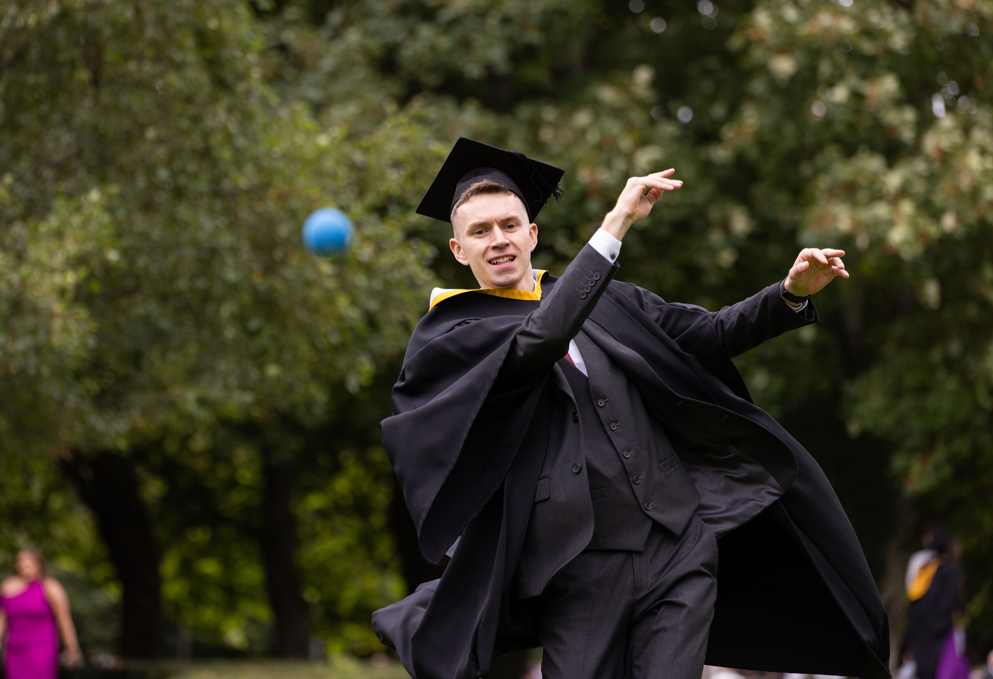 Pictured: World handball champion Rory Grace, from Kilruane in Co. Tipperary, celebrating his graduation from University of Limerick. Rory, 22, who claimed gold in the Men’s A Doubles at the World Handball Championships, was conferred with a Bachelor of Arts in Law and Accounting as part of UL’s autumn graduations. Picture: Alan Place