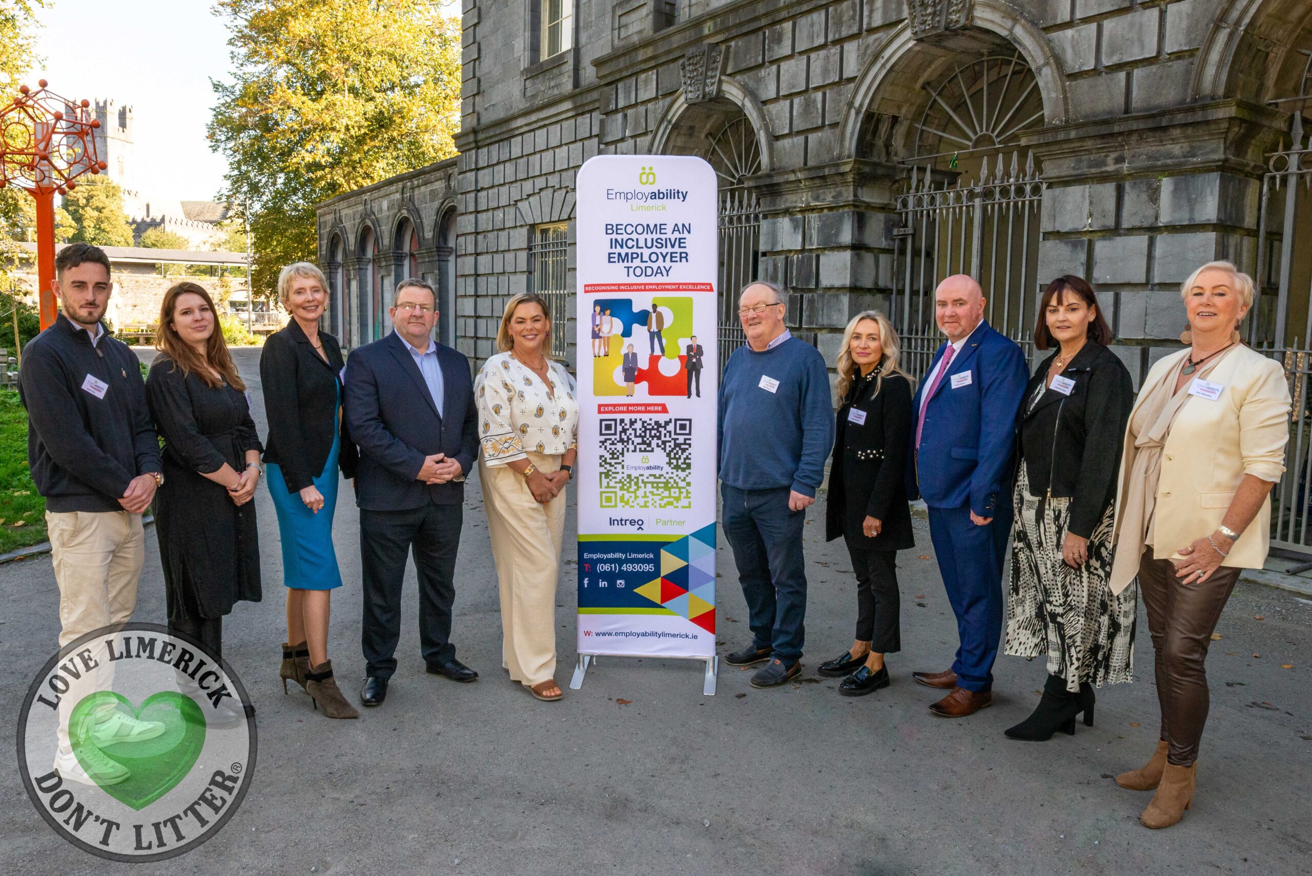 At the launch of inaugrual EmployAbility Limerick Inclusion Awards at the Hunt Museum on Thursday, September 25 were the staff of Employability Limerick - Aaron Tier, Lilla Kukor, Deirdre May, Edward O' Shaughnessy, Ursula Mackenzie, Harry Bugler, Anne Buckley, Paudie Coughlan, Catherine Doyle and Aine Shanahan. Picture: Olena Oleksienko/ilovelimerick