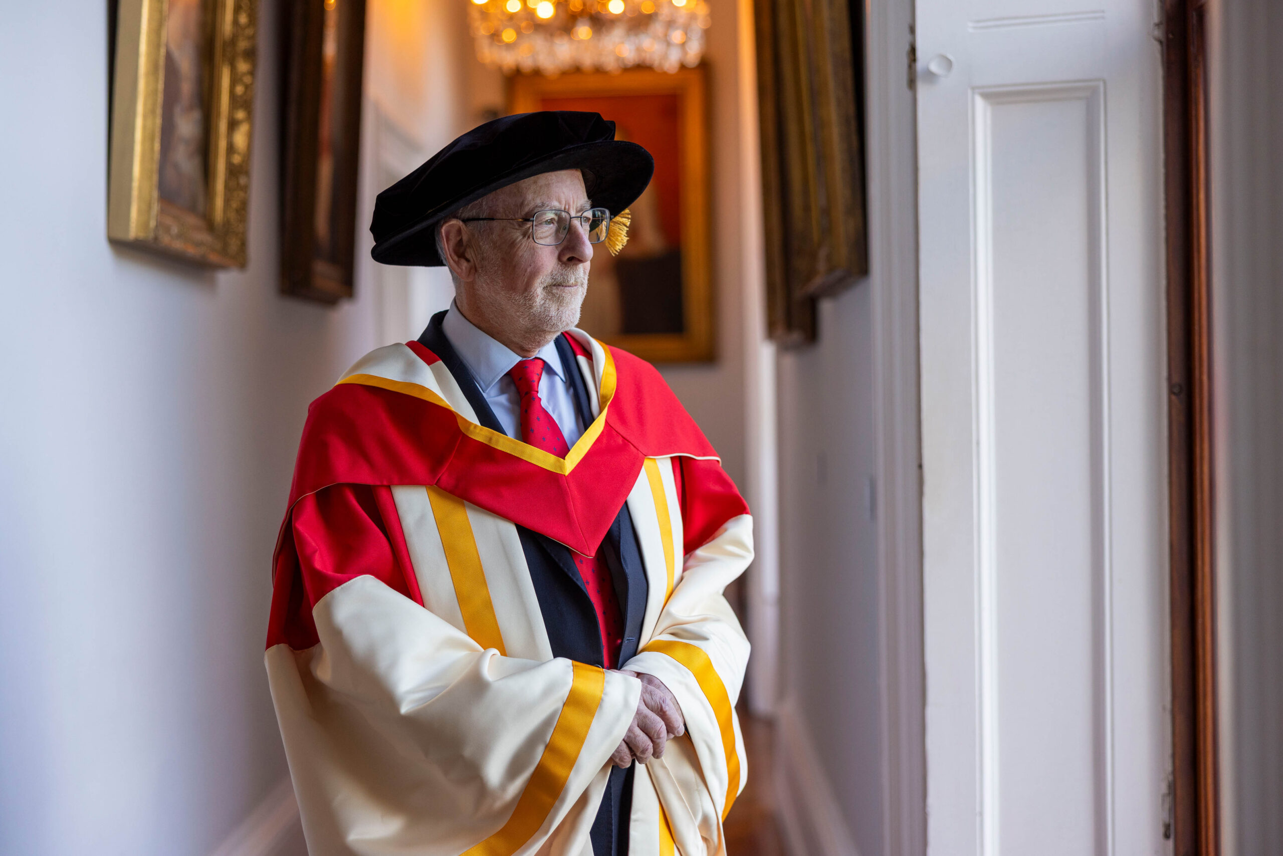 Former Governor of the Central Bank Professor Patrick Honohan has been awarded an honorary doctorate by University of Limerick. One of Ireland’s leading economists, Professor Honohan was conferred with the honorary degree of Doctor of Economic Science by UL’s Chancellor Professor Brigid Laffan at a ceremony in Plassey House this Wednesday. Hailed as a ‘towering figure in Irish economic thinking’, the Dublin native was appointed Governor of the Central Bank of Ireland in 2009, just as the country was entering the most severe financial crisis in its history. Professor Honohan played a pivotal role in helping to restore stability to a financial system that had been teetering on the edge. An honorary professor of economics at Trinity College Dublin, Professor Honohan has taught at some of the world’s most prestigious institutions, including the London School of Economics and University of California. His career has included positions at the IMF and the World Bank, while he also spent seven years as a research professor at Ireland's Economic and Social Research Institute. The ceremony was attended by Professor Honohan’s family and friends and special guests including former Minister for Finance Michael Noonan. Pic Sean Curtin True Media..