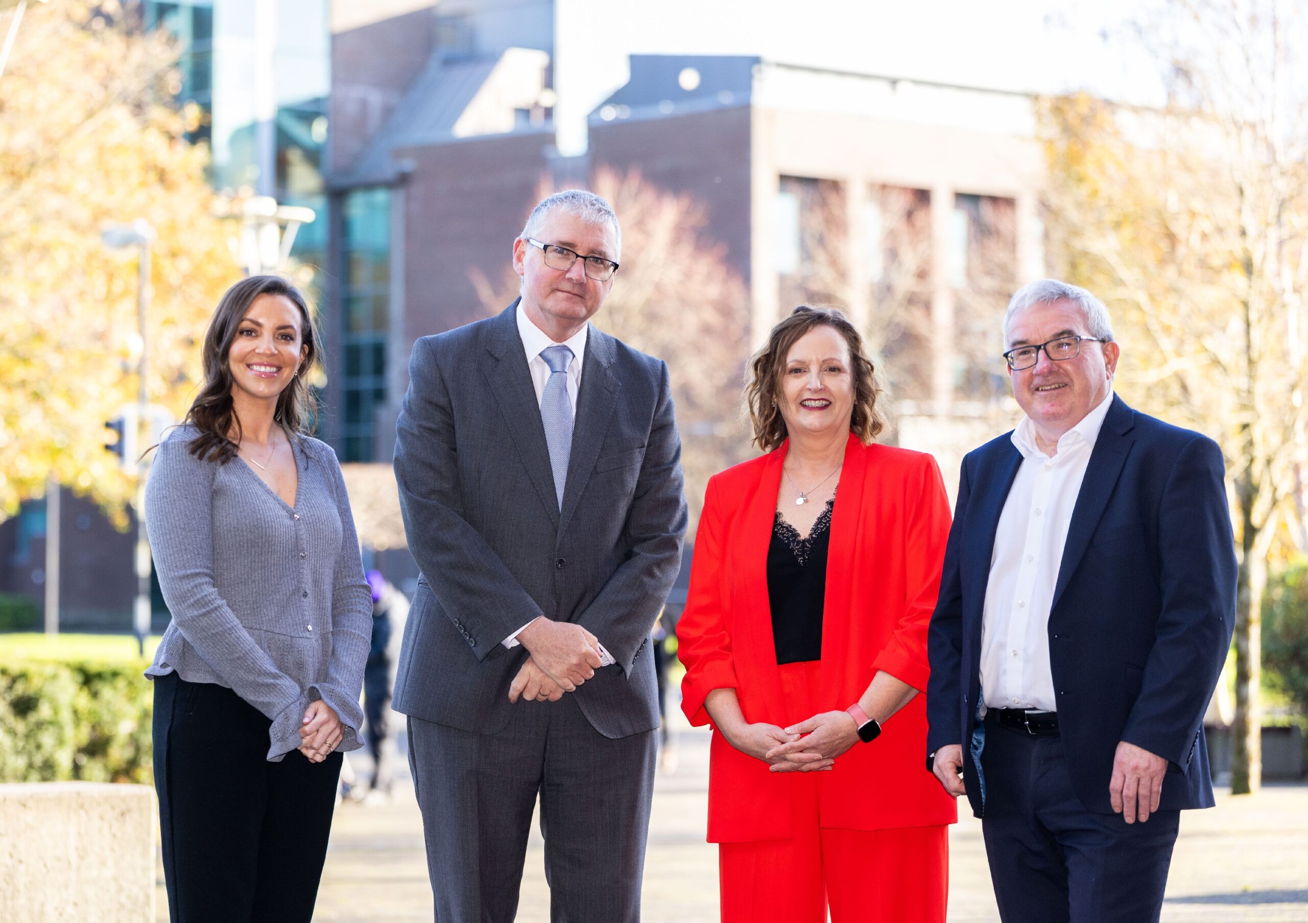 Pictured at Nexus, University of Limerick were, Simone Mullally, Nexus Innovation Centre Manager, Professor Shane Kilcommins, Acting President UL, Gert O’Rourke, New Ventures Manager, UL and Paul Dillon, TTO Director. Picture: Alan Place