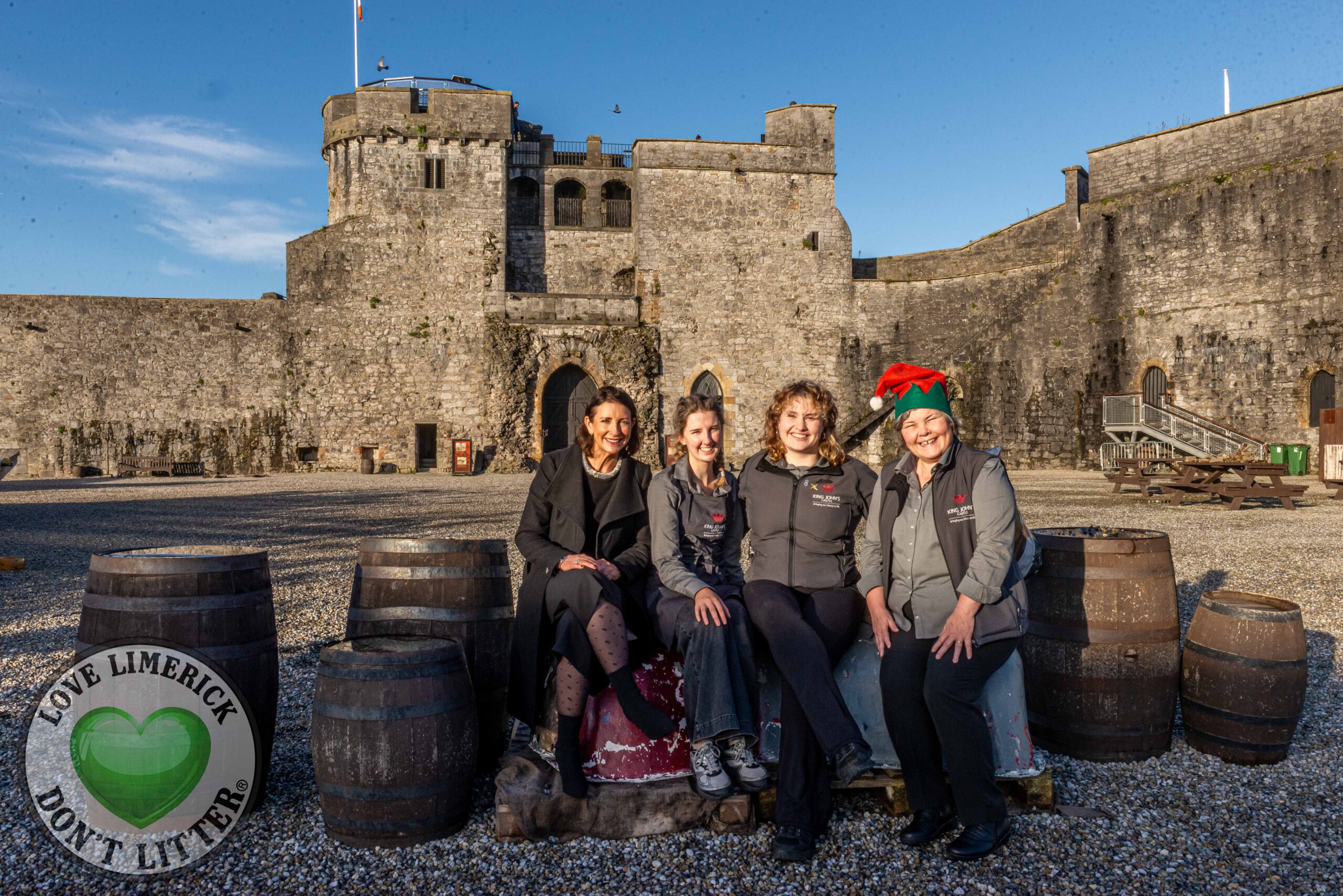 Ruth Vaughan, King John's Castle/Discover Limerick DAC with staff at the castle