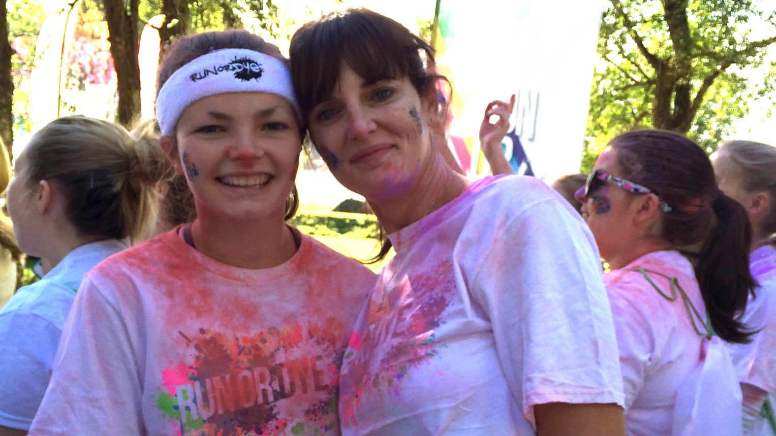Rebecca Walsh (left) pictured with her late mother Caroline. run for your mum