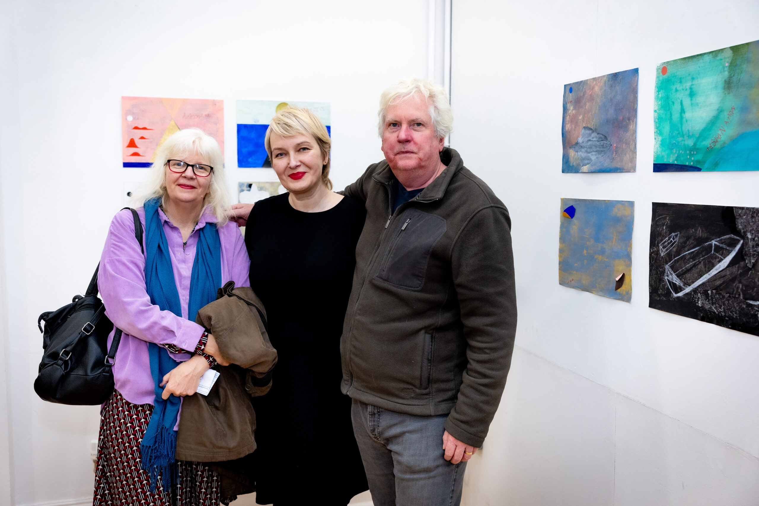 Limerick City Museum, Henry Street, Limerick, ENLACEMENT an exhibition by Jelena Stamenković curated by Maurice Quillinan, offically opened by Cllr Maria O'Donoghue, Limerick City and Countty Council and hosted by Dr Matthew Potter, Limerick City Museum. Jelena Stamenković with Lyn and Mathew Mather. Picture: Keith Wiseman