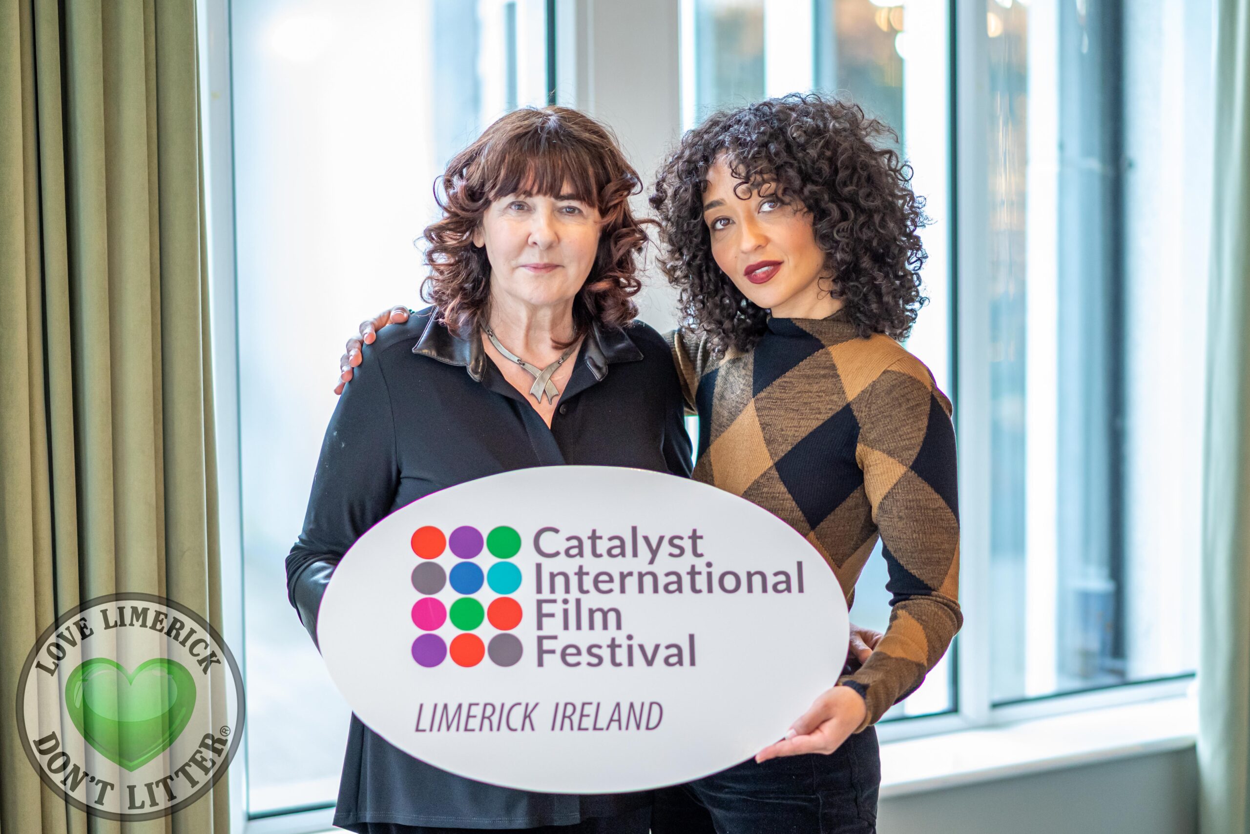 Catalyst International Film Festival which celebrates diverse storytelling takes place in Limerick from April 23 and 25, 2026. Pictured at the launch are Founder & Director Dr Susan Liddy and Actress and Festival Ambassador Ruth Negga. Picture: Olena Oleksienko/ilovelimerick