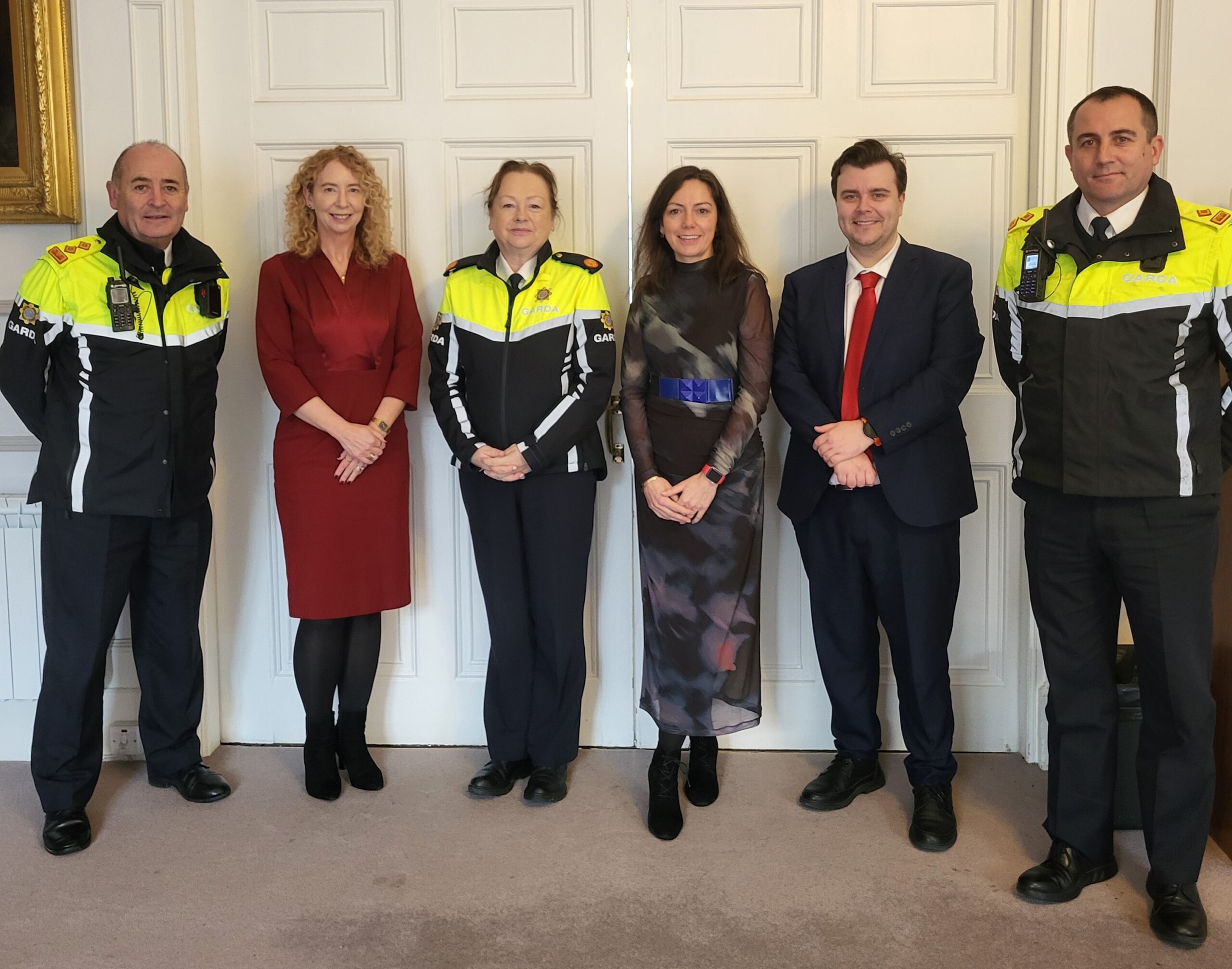 Chief Superintendent Derek Smart, President of Limerick Chamber Mairead Connolly, Assistant Commissioner for the Soutern Region Eileen Foster, Vice President of Limerick Chamber Maria Gleeson, Director of Policy of Limerick Chamber Seán Golden, Andrew Lacey Superintendent. Limerick Chamber welcomes launch of High Visibility Policing Plan for Limerick City Centre
