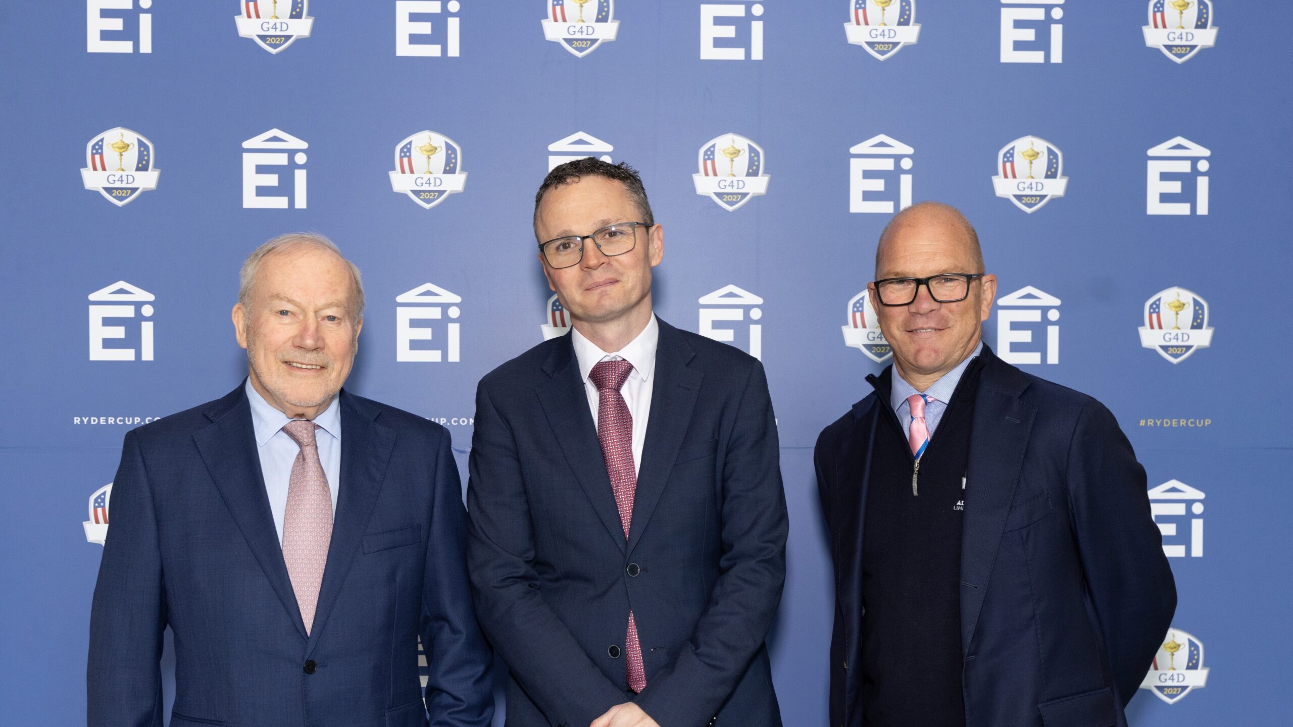 Mick Guinee, Chairman of Ei Electronics, Patrick O'Donovan TD, Minister for Culture, Communications and Sport and Guy Kinnings, CEO of the European Tour group