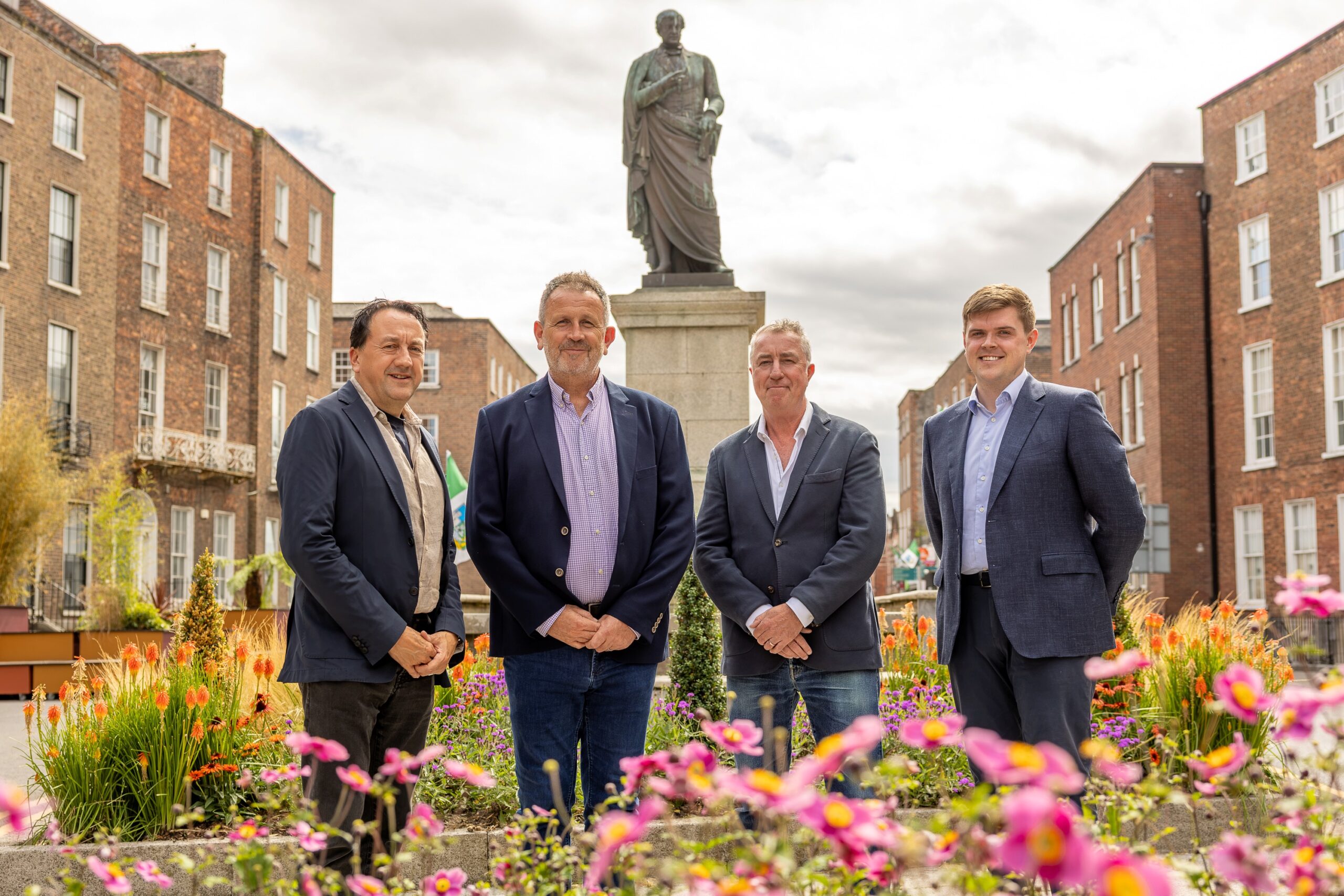 Christian Fronteras (Redfaire, CTO – Cloud), Brian McInerney (Redfaire, CEO), Barry Yelverton (Redfaire, CTO – Product), and MJ Murphy (BGF, Investor)