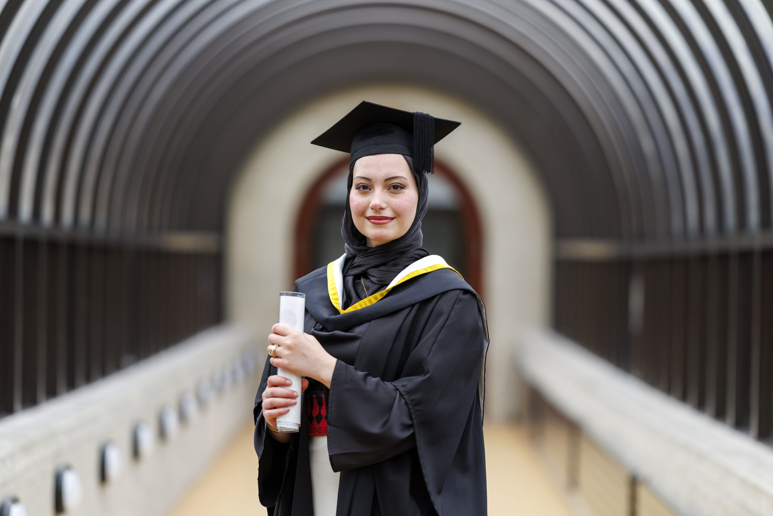 Palestinian student Raghad Altaee graduated from University of Limerick with a Bachelor of Arts in Public Administration and English through UL's University of Sanctuary Scholarship. Pic Arthur Ellis